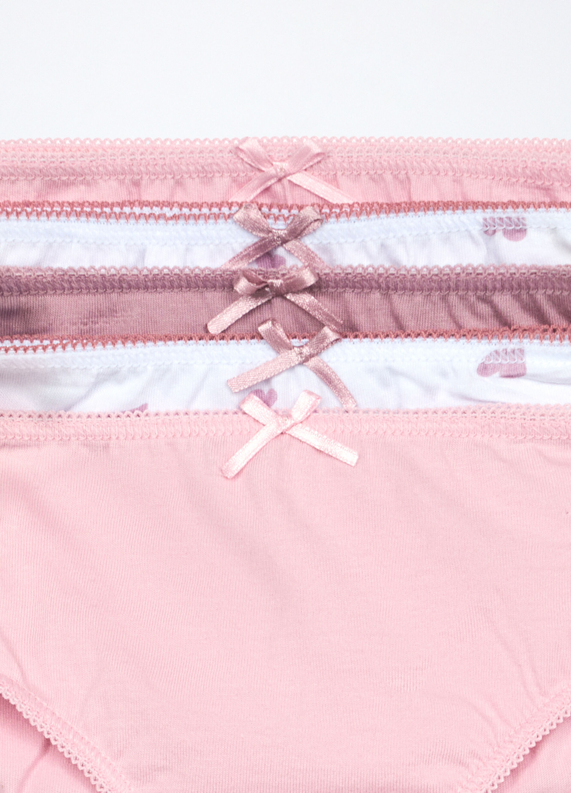 Pack 5 slip in jersey di puro cotone bambina_3