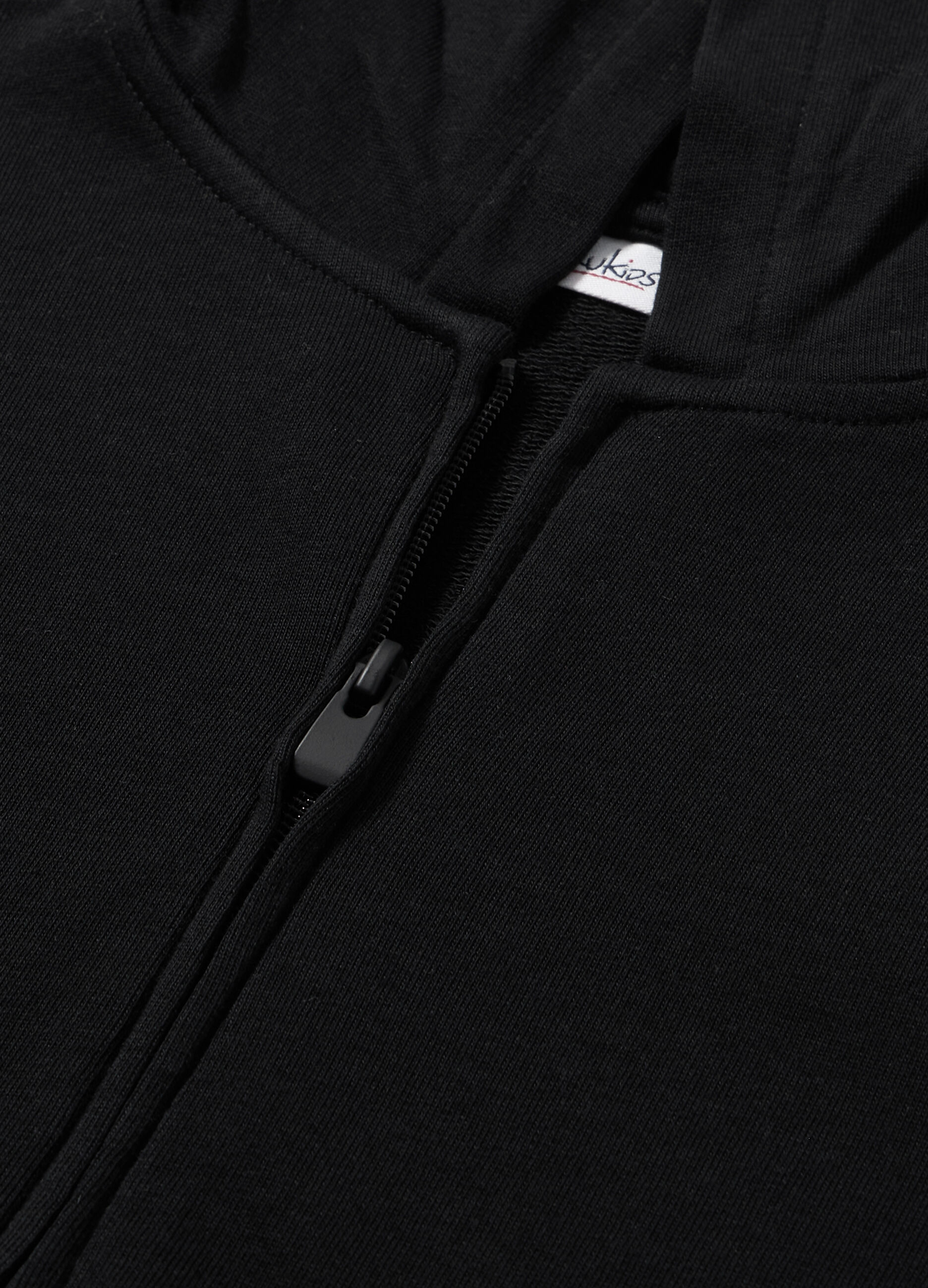 Felpa full zip in puro cotone con cappuccio ragazzo_1