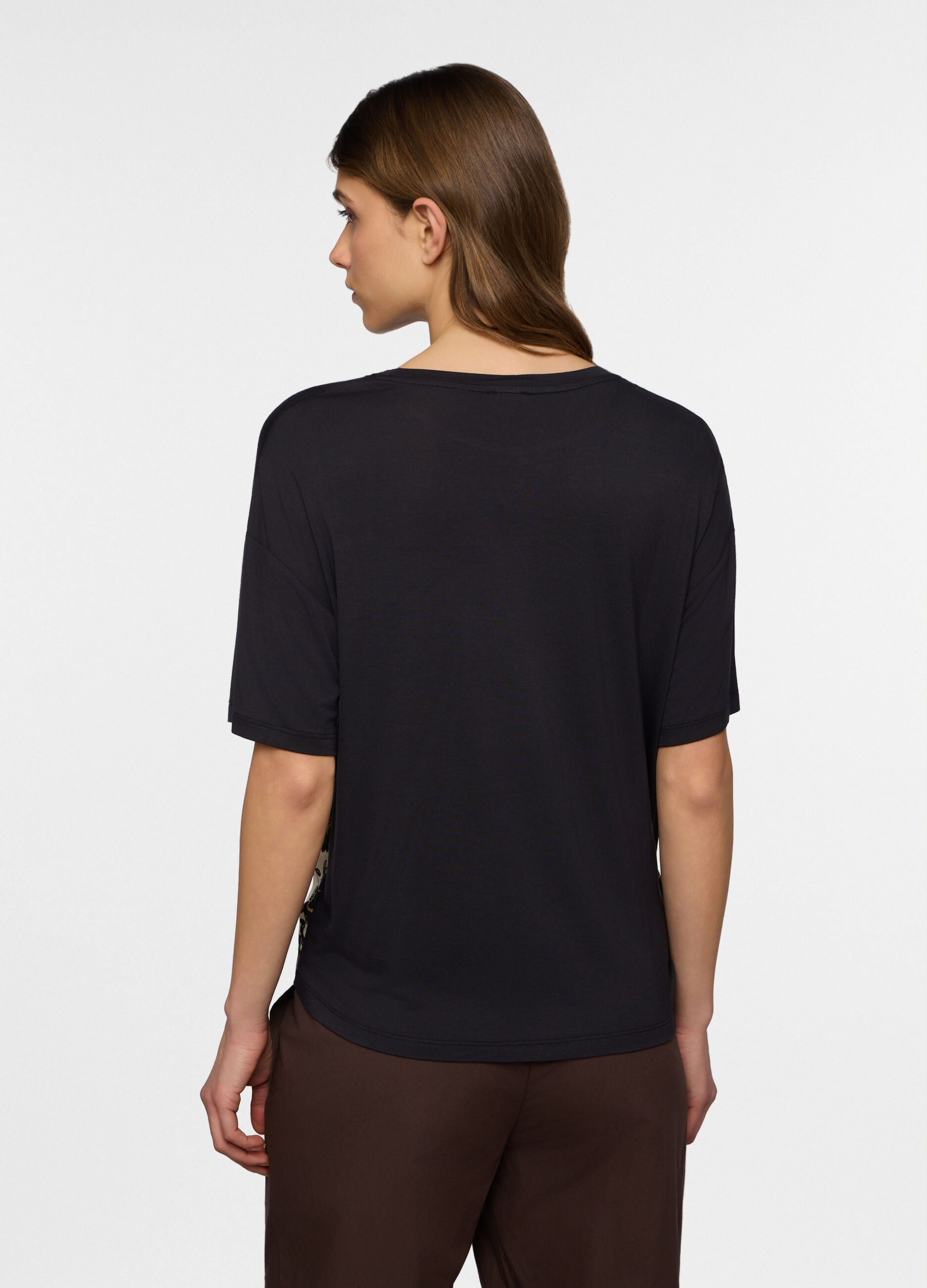 T-shirt girocollo stretch donna_1