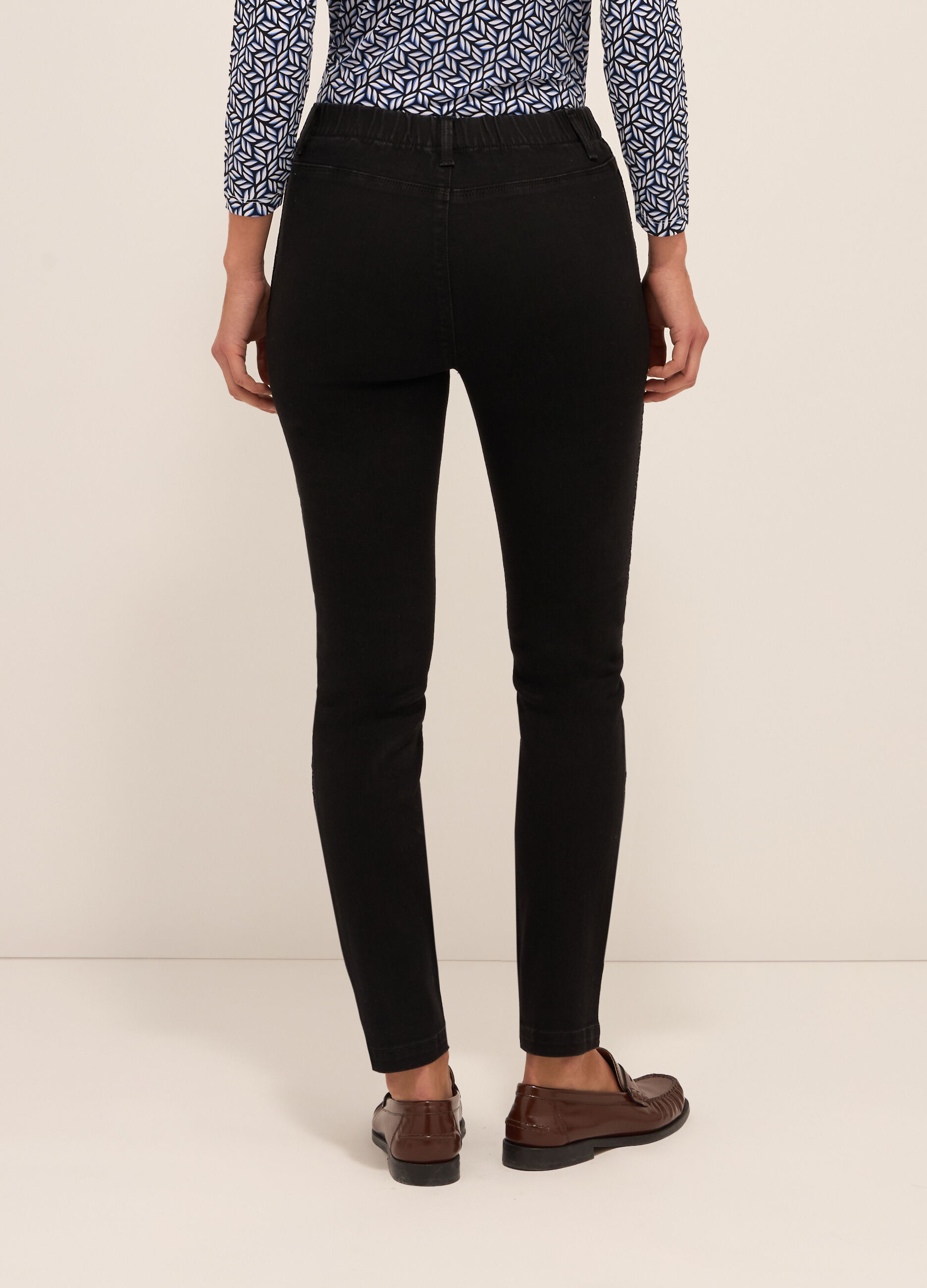 Jeggings in stretch denim di misto cotone donna_1