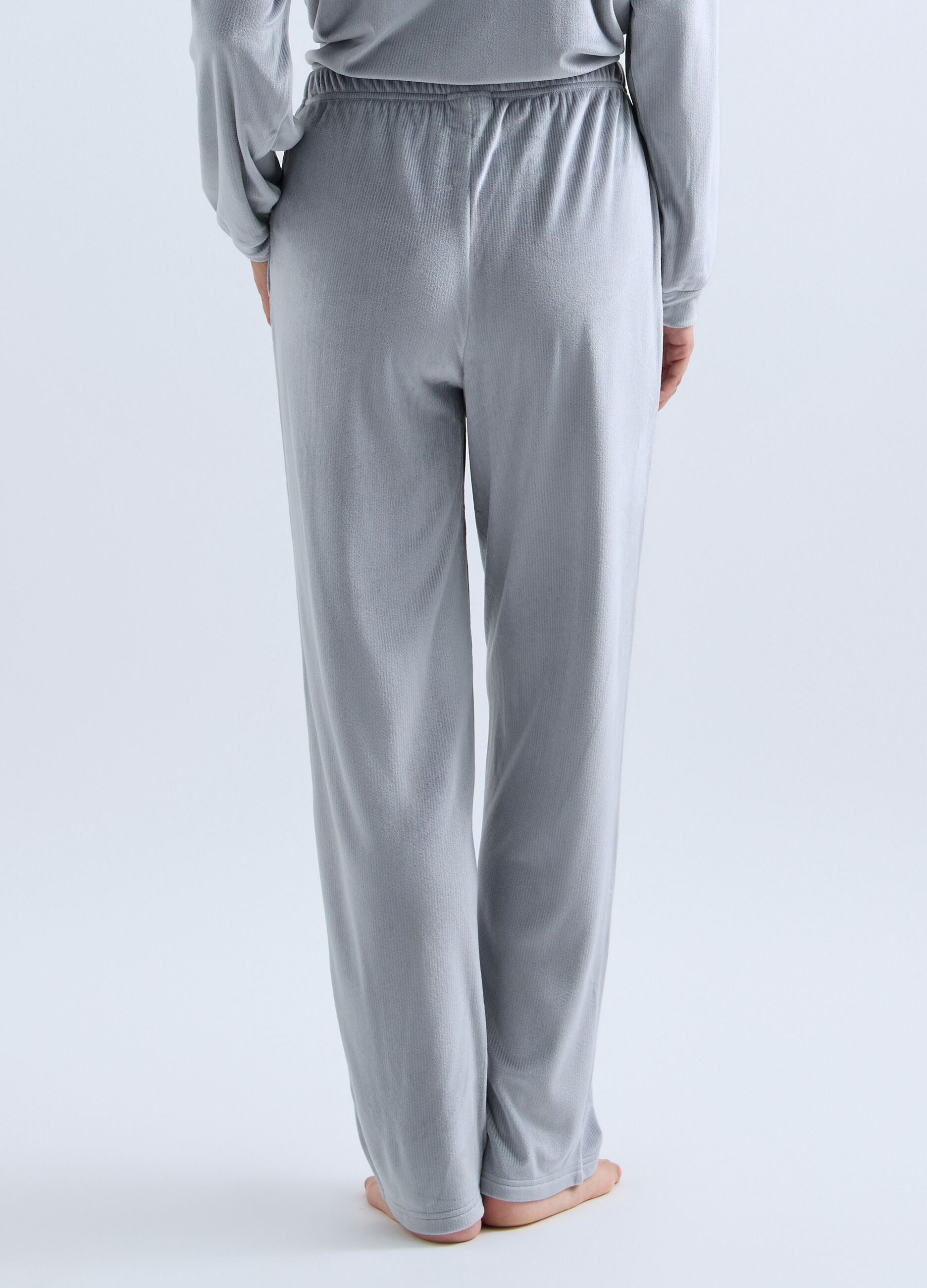 Pantalone pigiama velour stretch donna_1