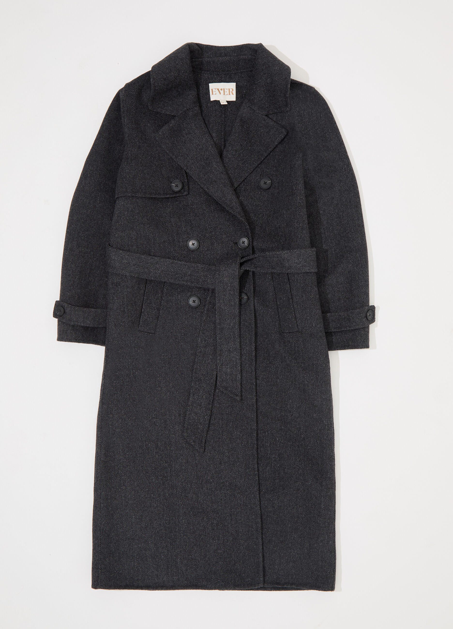 Cappotto doppiopetto in misto lana donna_4