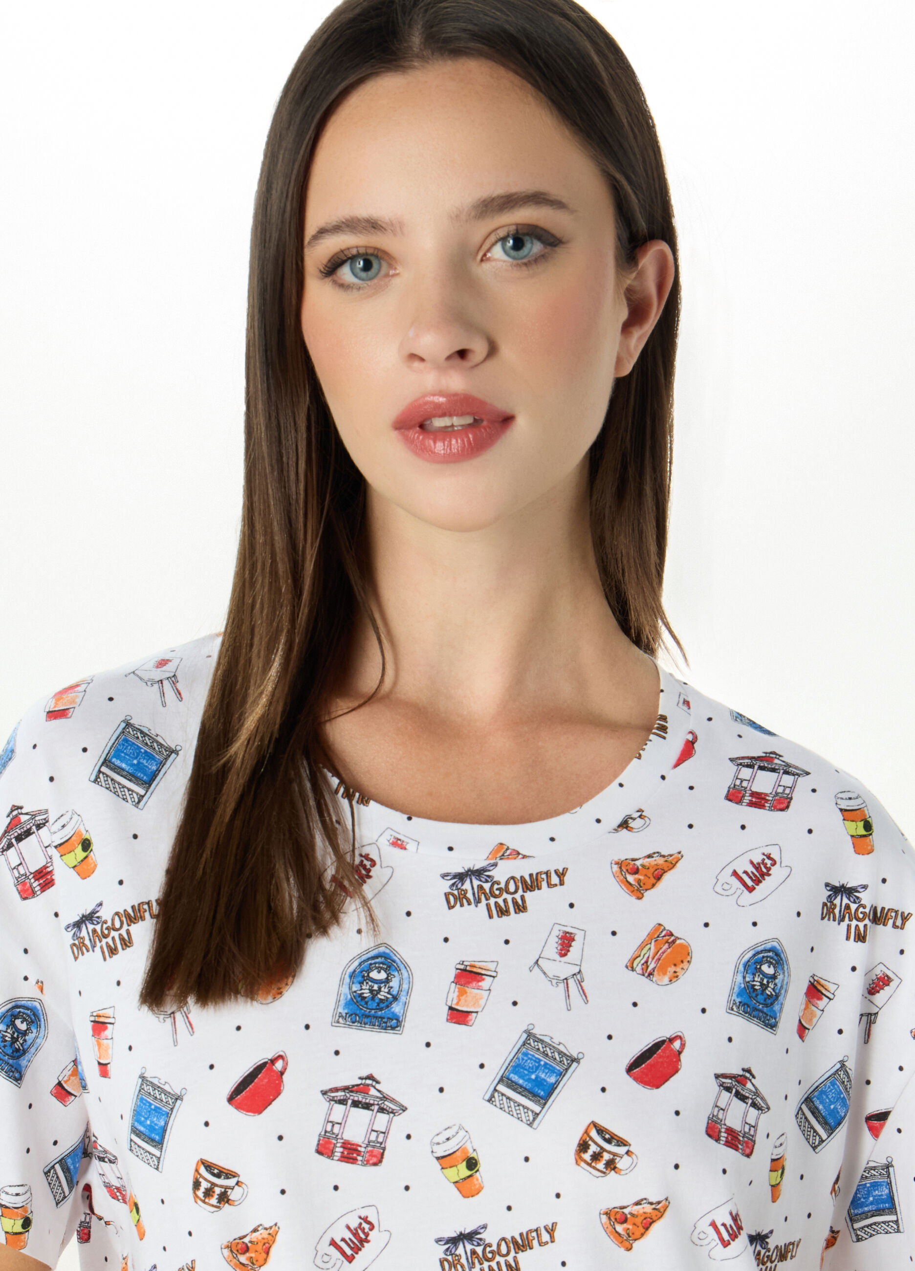 Camicia da notte maxi t-shirt in puro cotone donna_2