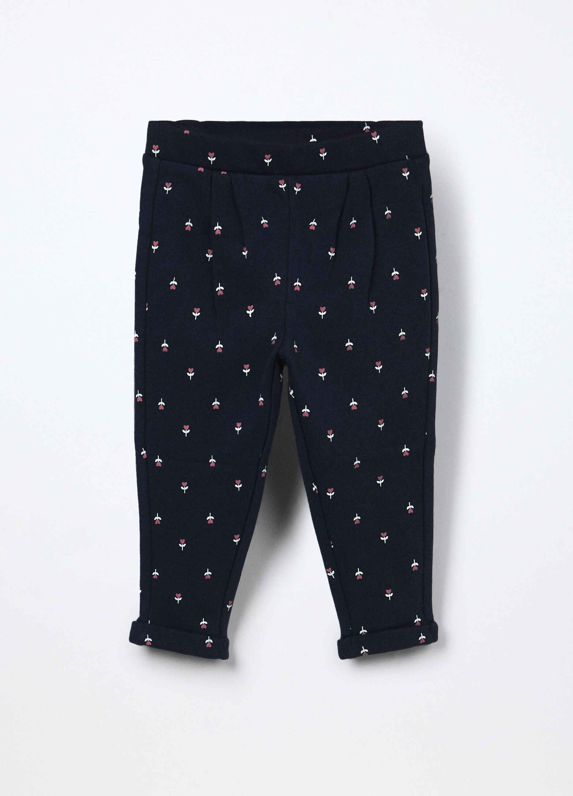 Jogger in french terry di puro cotone neonata_0