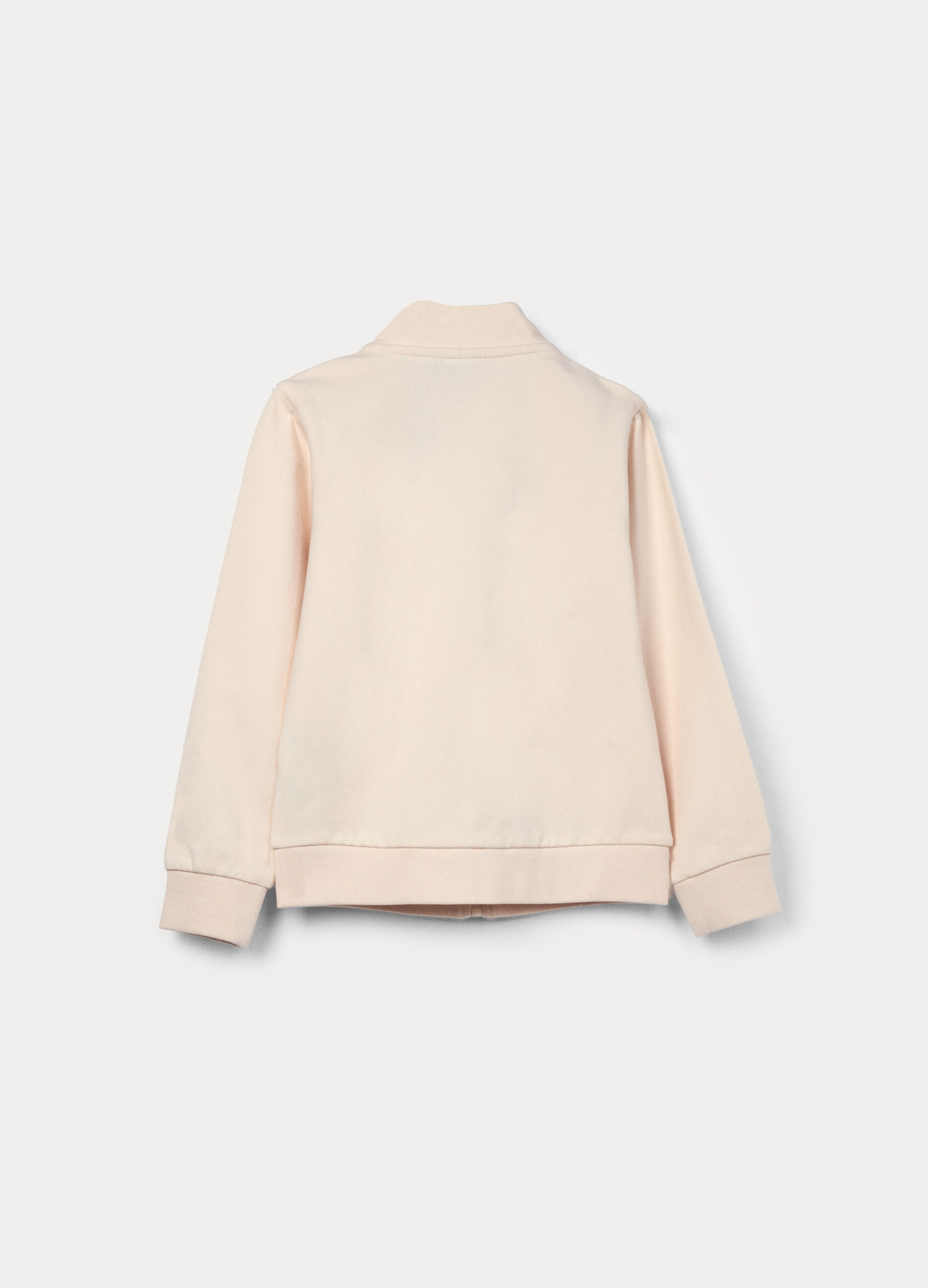 Felpa full zip in french terry di cotone stretch bambina_1