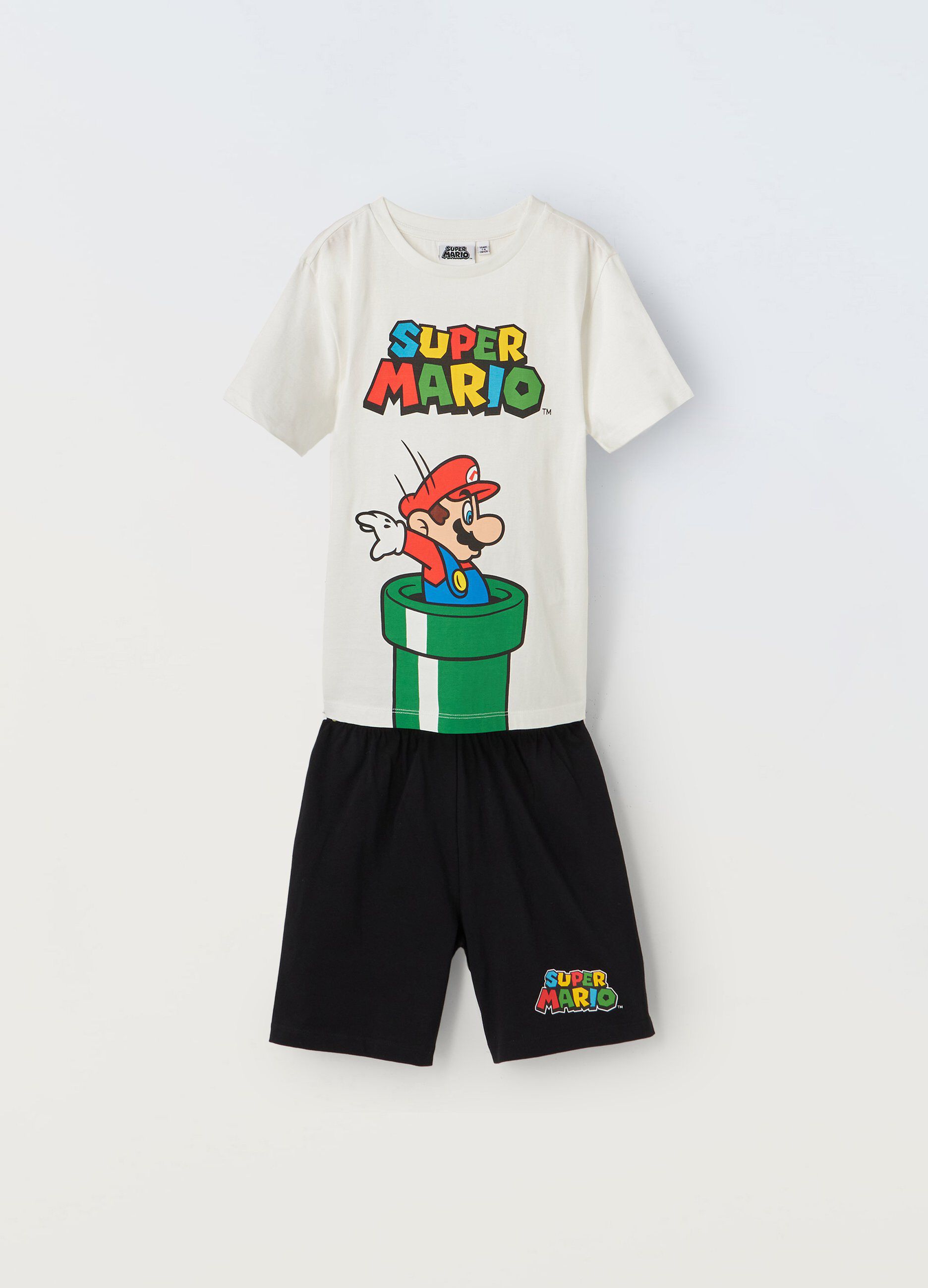 Pigiama corto in puro cotone bambino_0