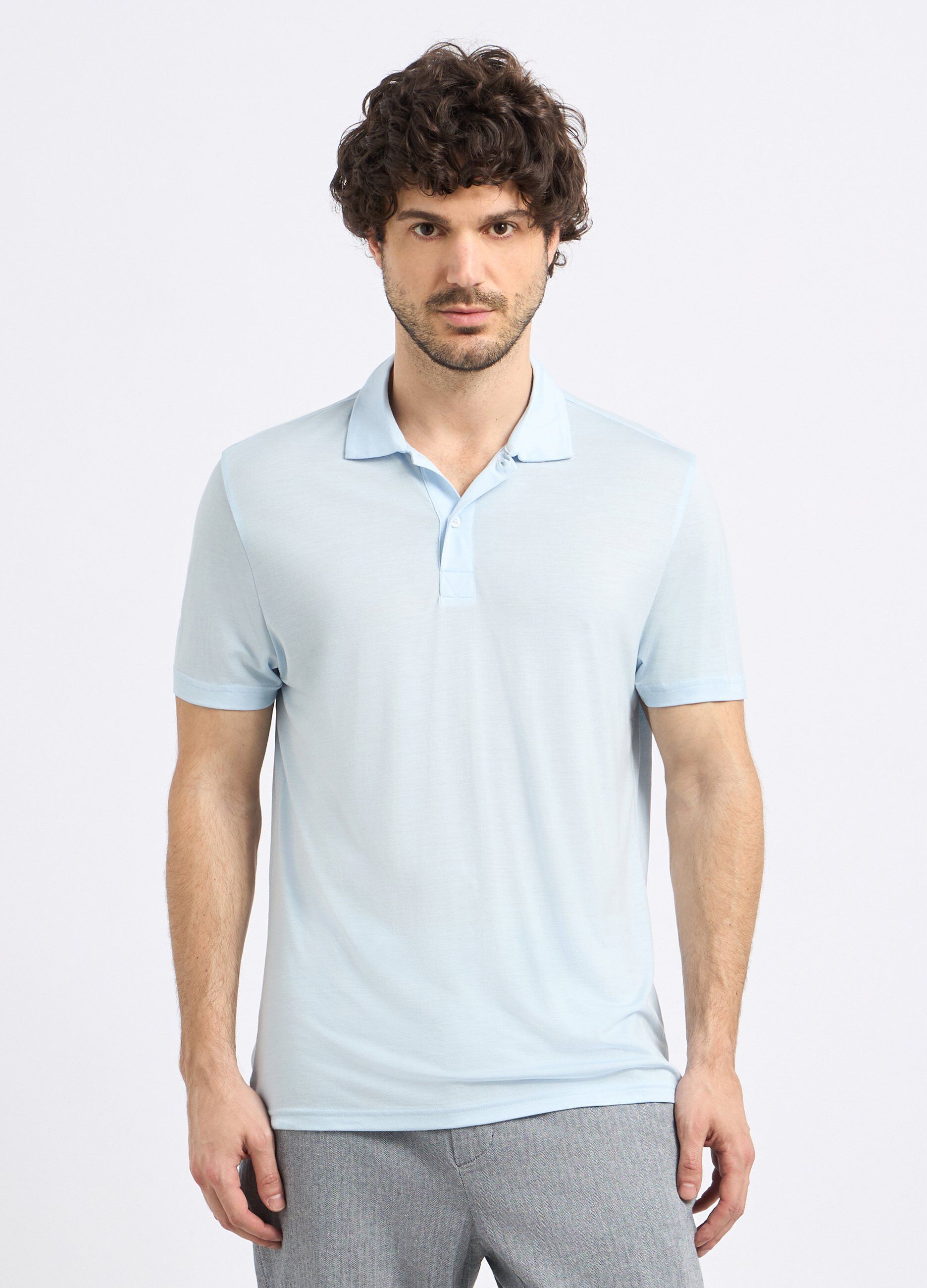 Polo in pura lyocell uomo_0