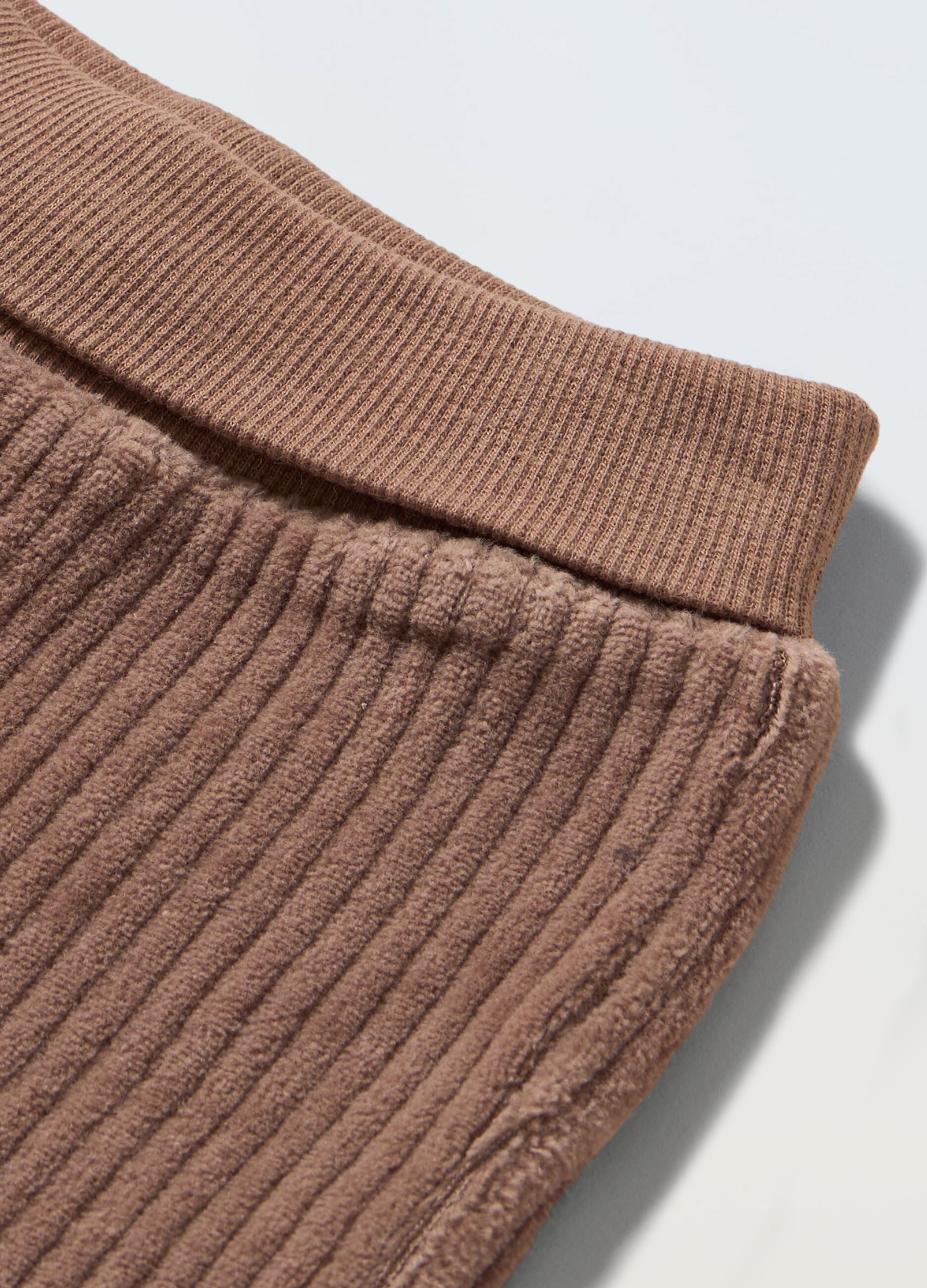 Jeggings in costina di puro cotone neonato_1