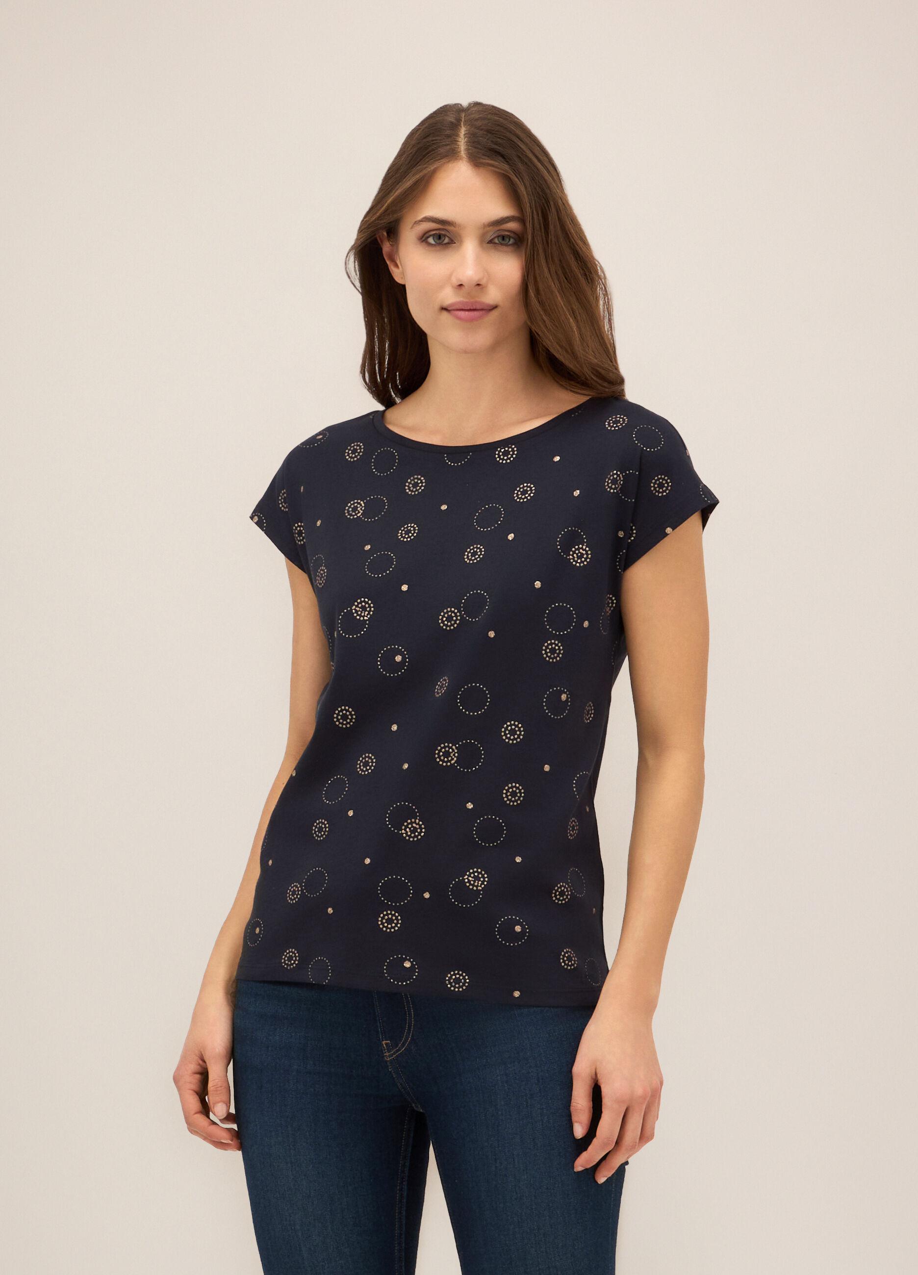 T-shirt in puro cotone donna_0