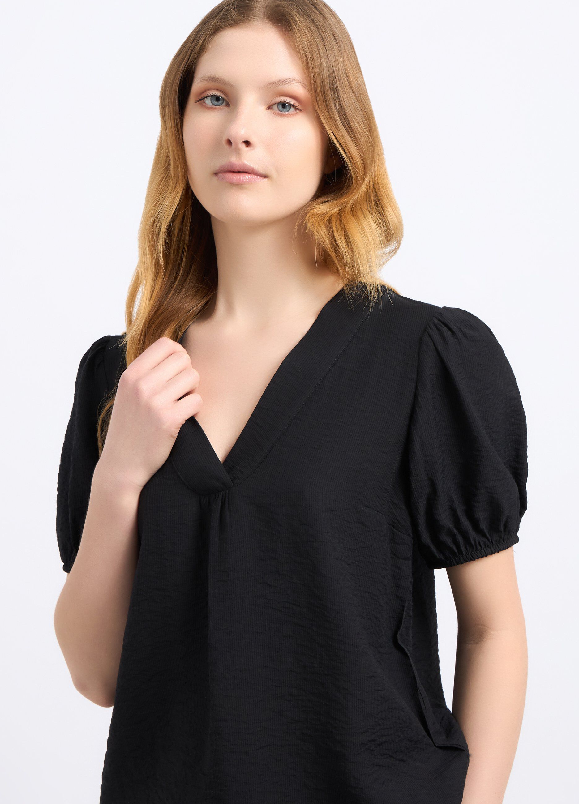 Blusa in costina di misto viscosa donna