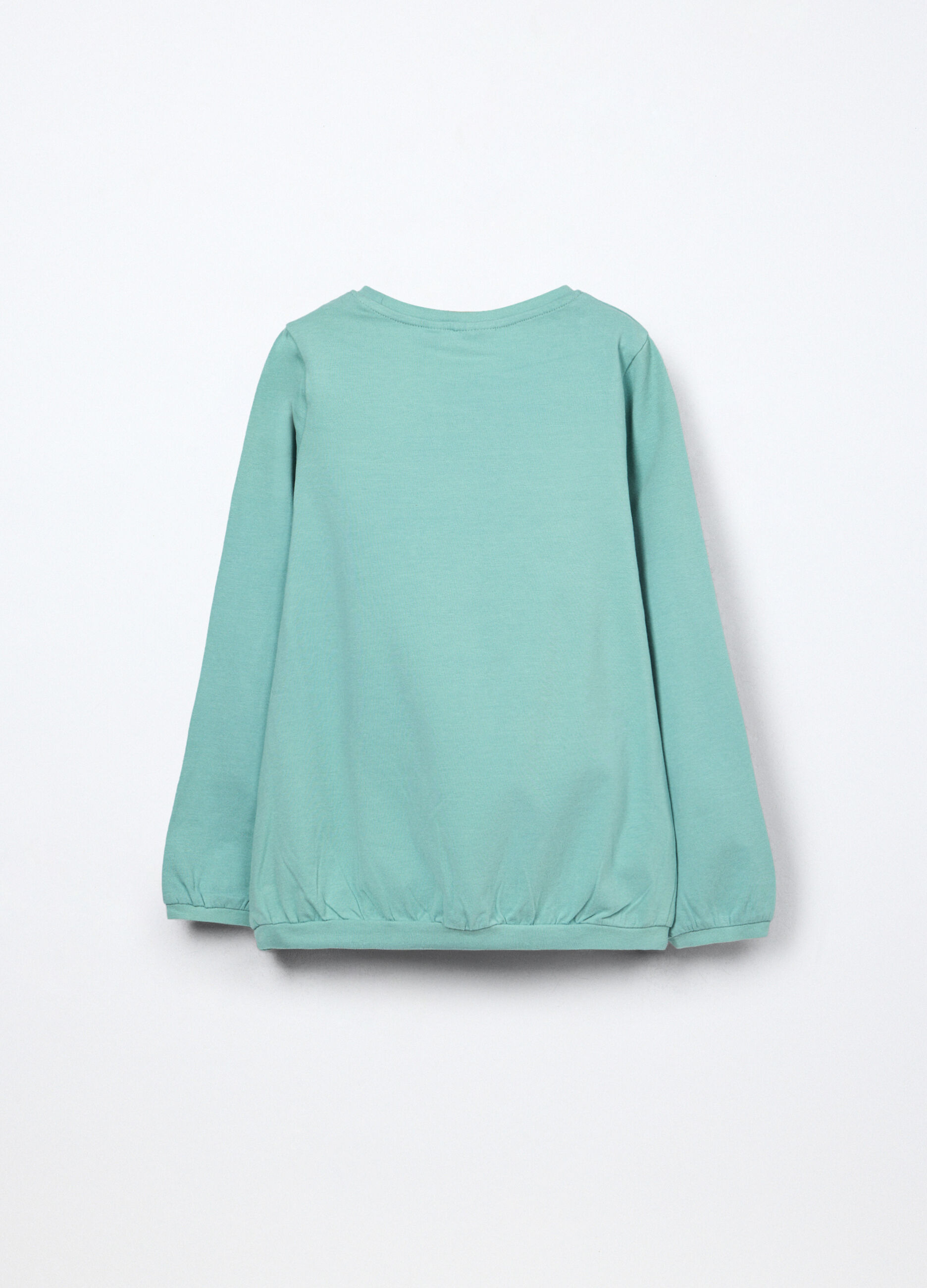 T-shirt in jersey di cotone stretch bambina_1