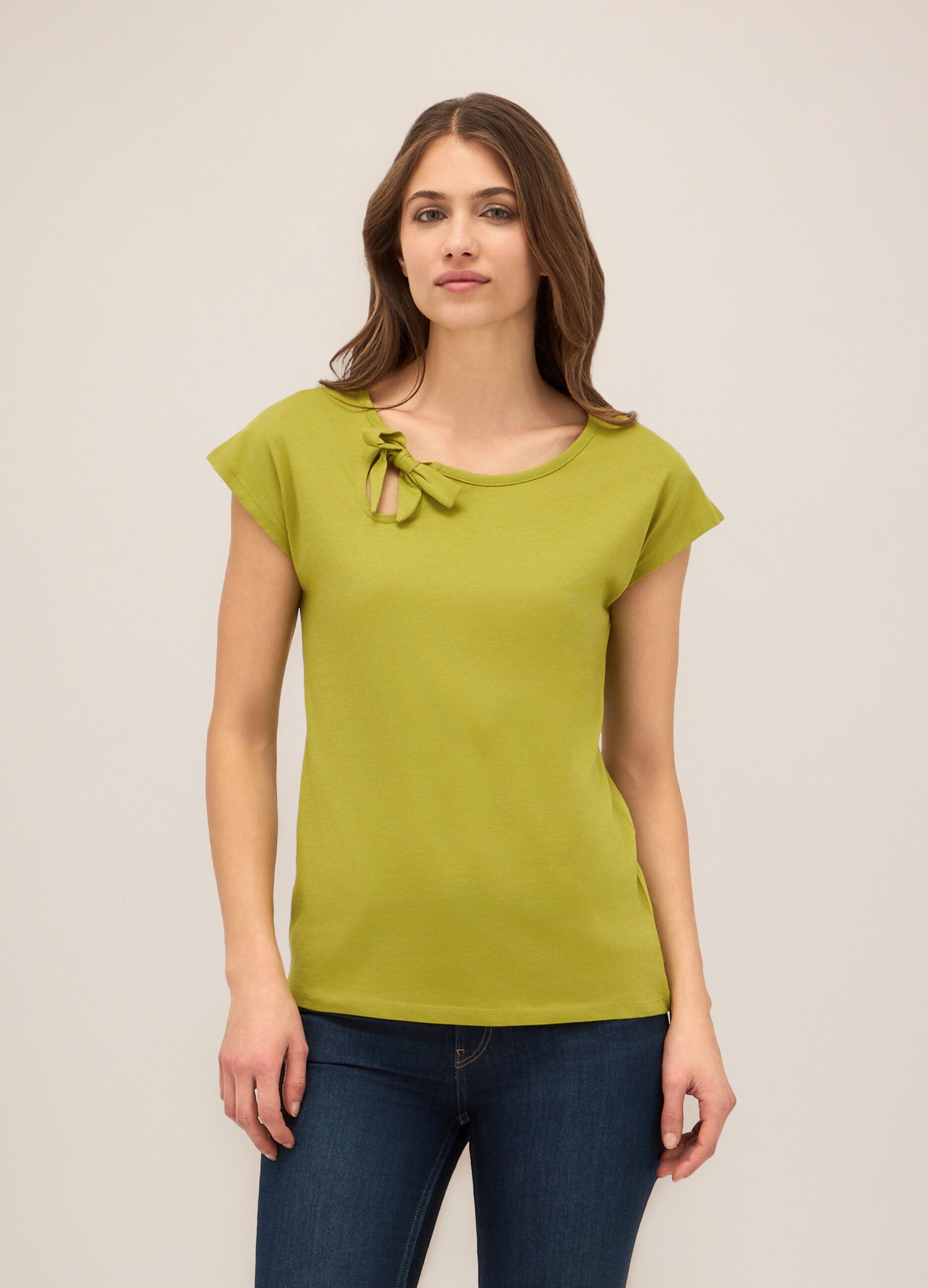 T-shirt in puro cotone donna_0