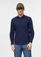 Camicia regular fit con collo classico in cotone e lino uomo_0