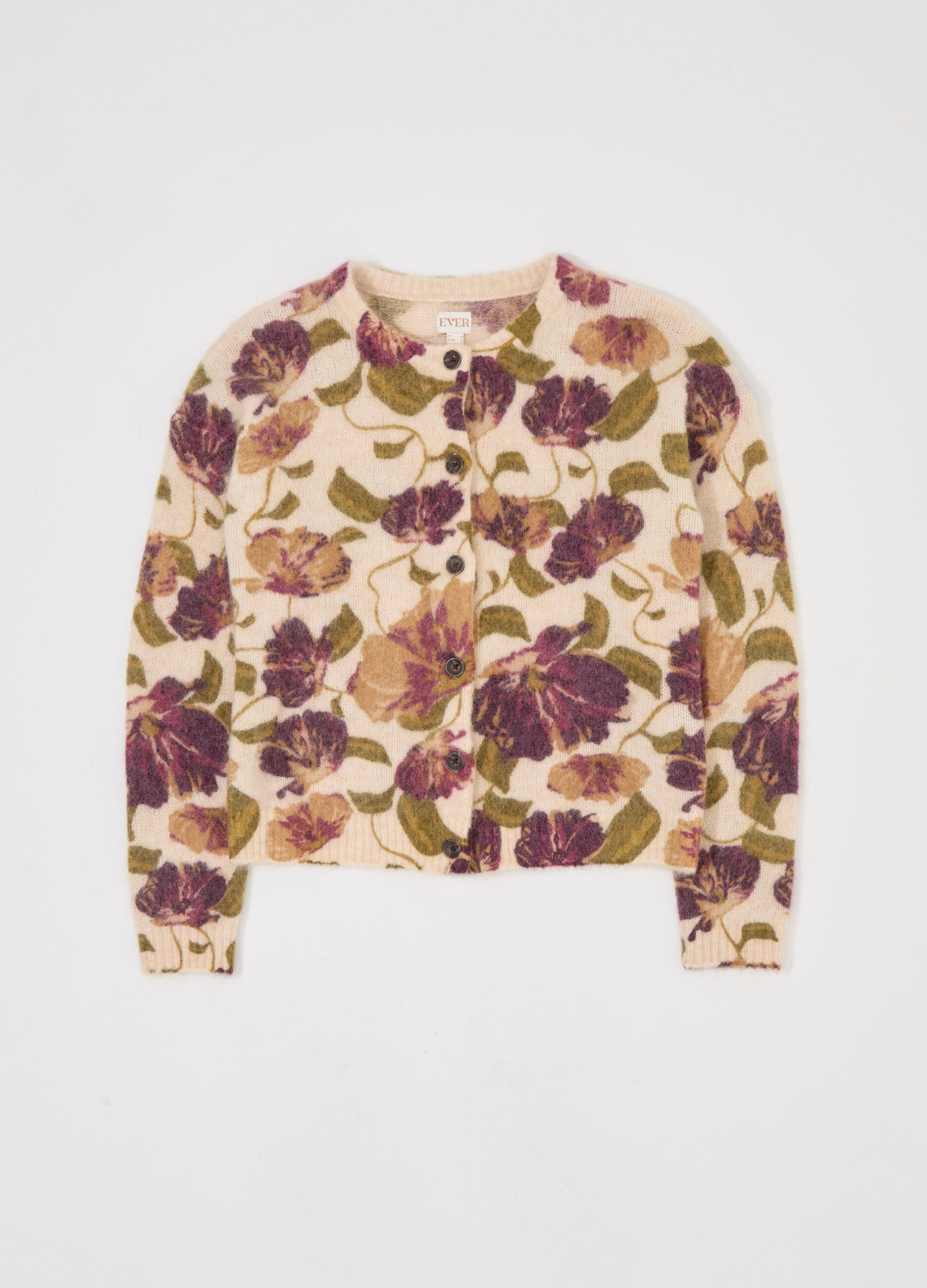 Cardigan in misto lana e mohair donna_4
