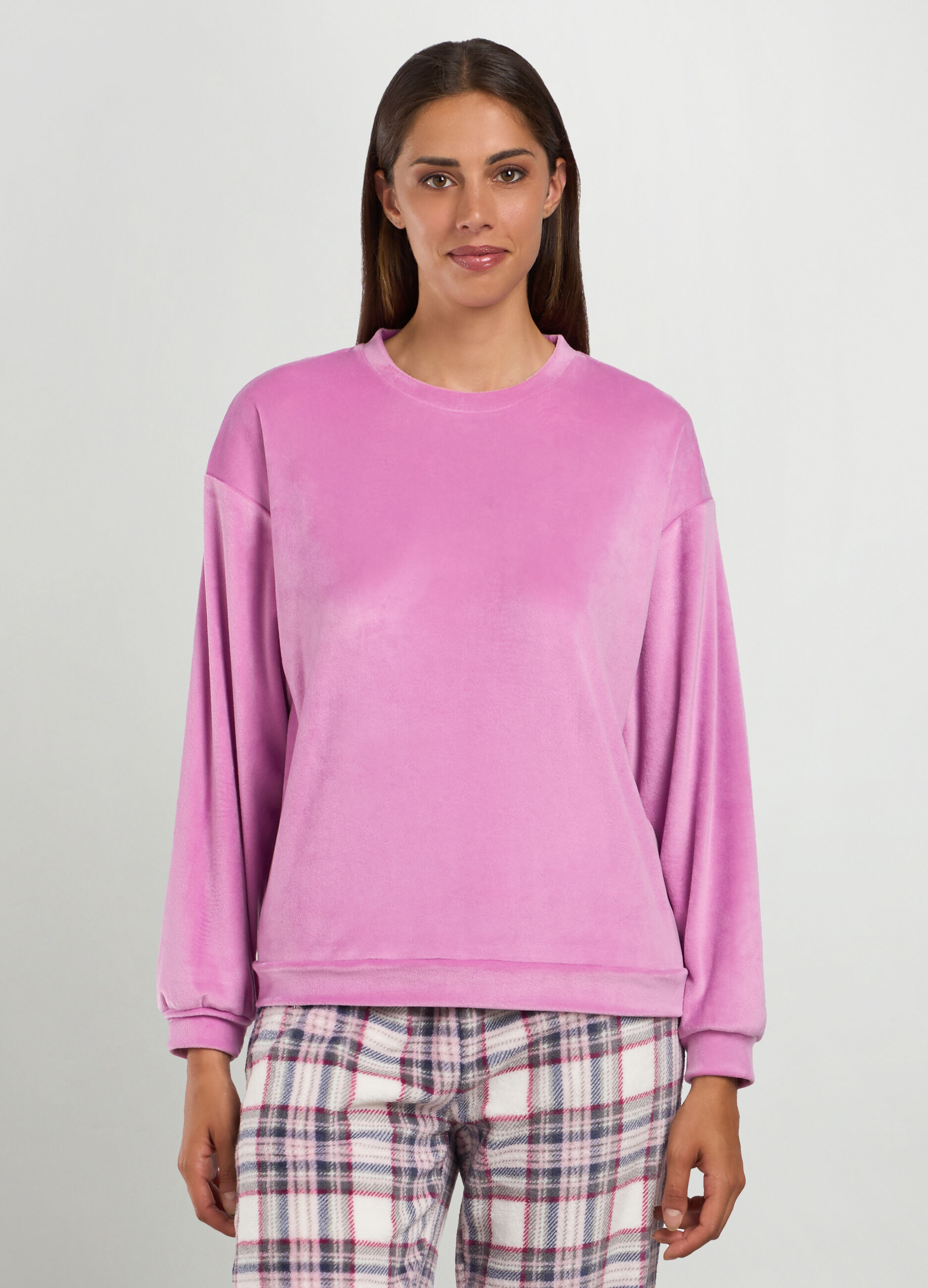 T-shirt velour donna_0