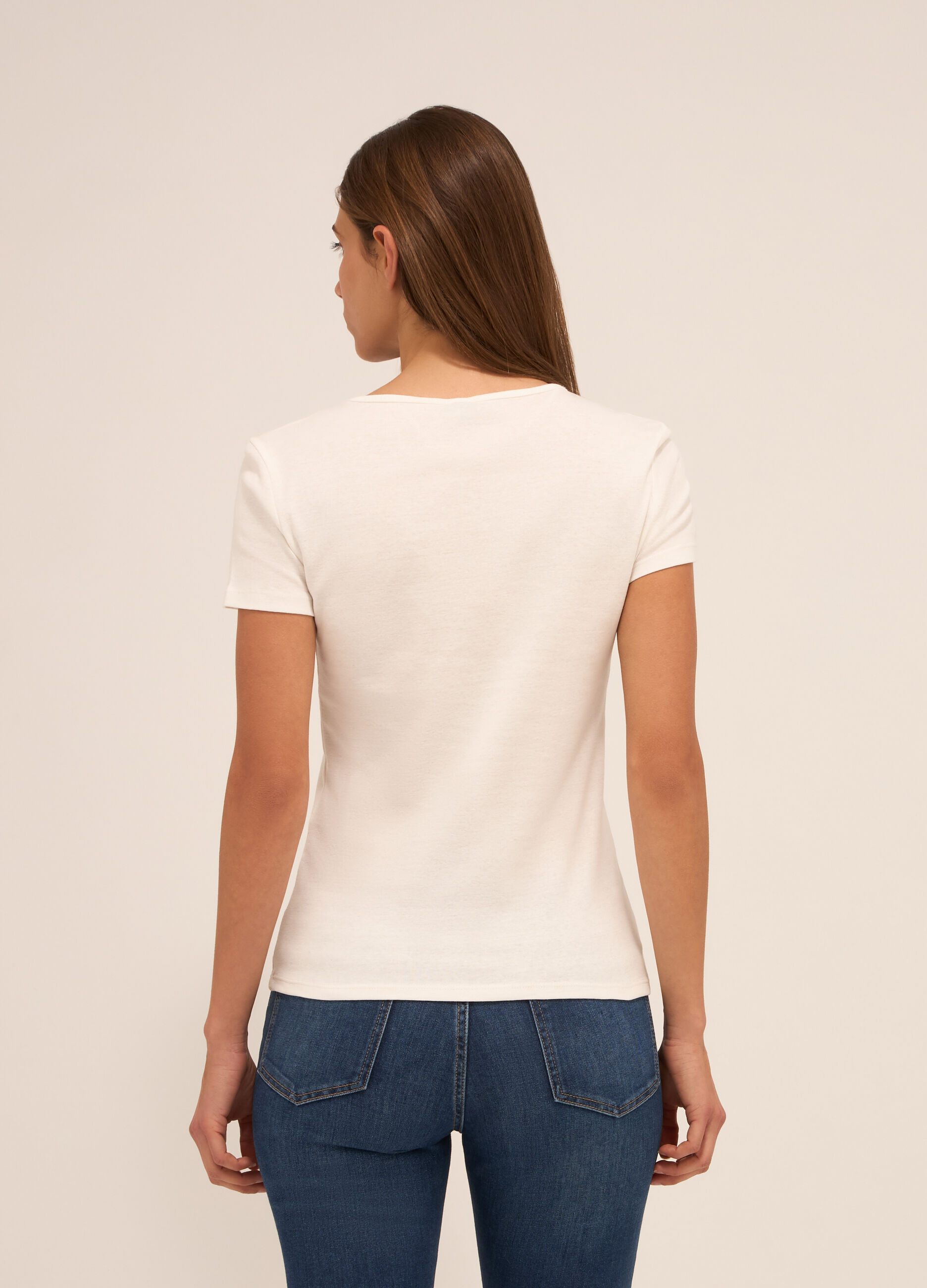 T-shirt in puro cotone donna_1