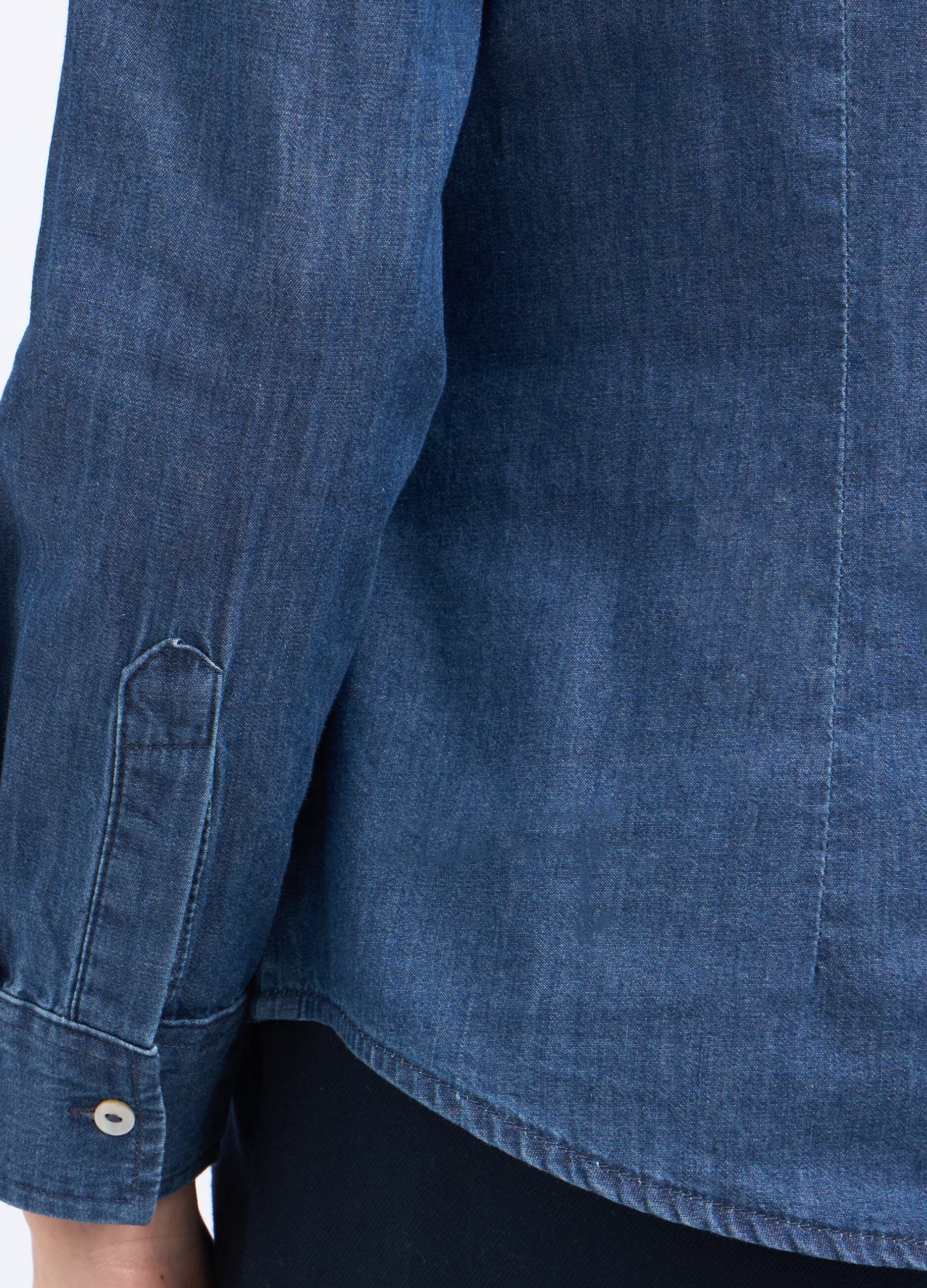 Camicia in denim di puro cotone donna_2
