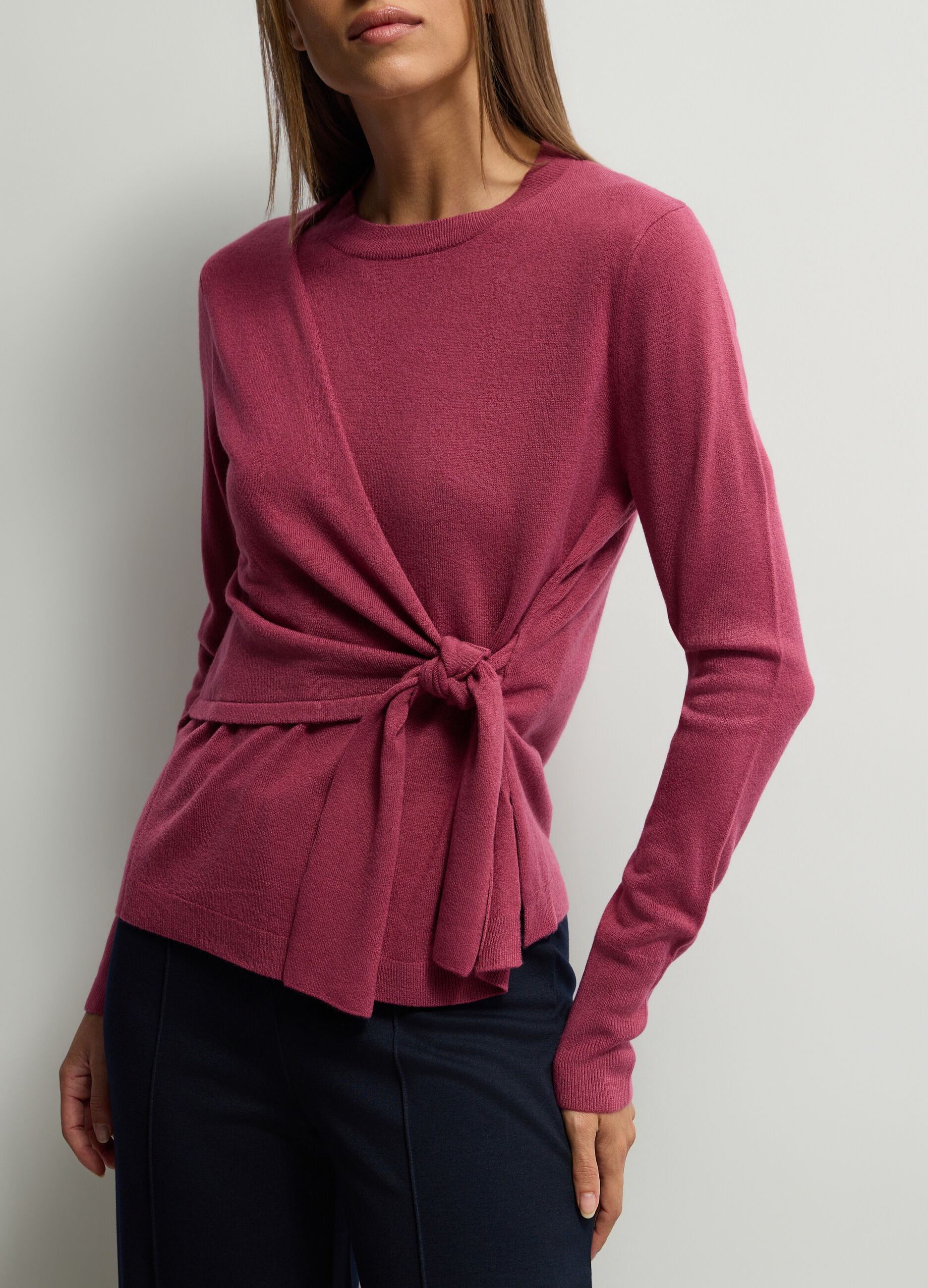 Maglia girocollo rasata donna_2