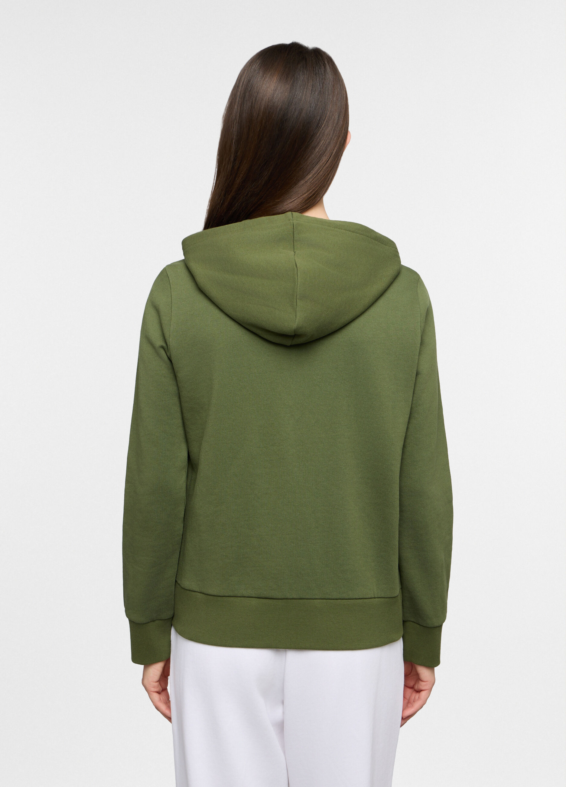 Felpa con cappuccio in french terry donna_1