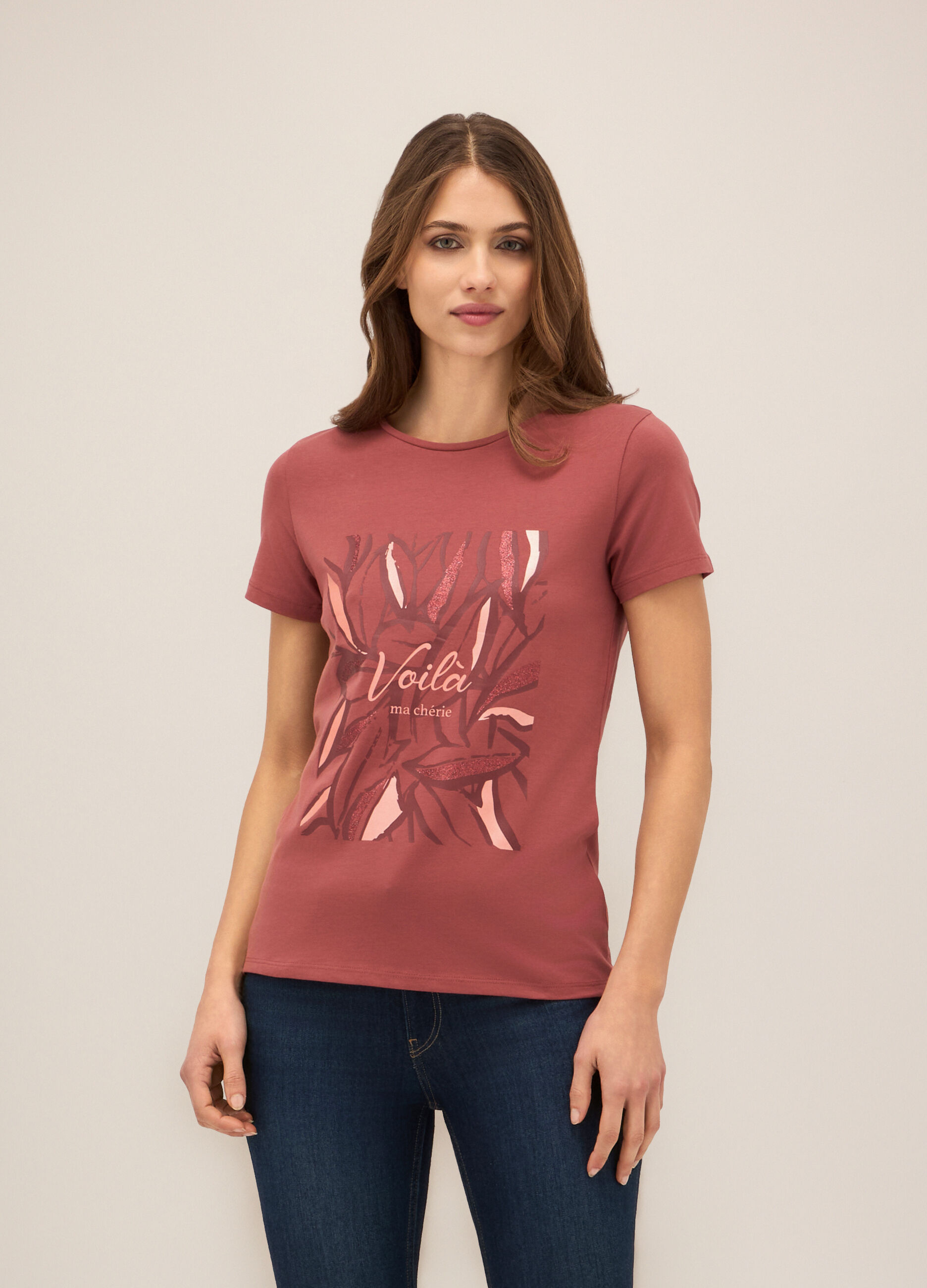 T-shirt in cotone stretch donna_0