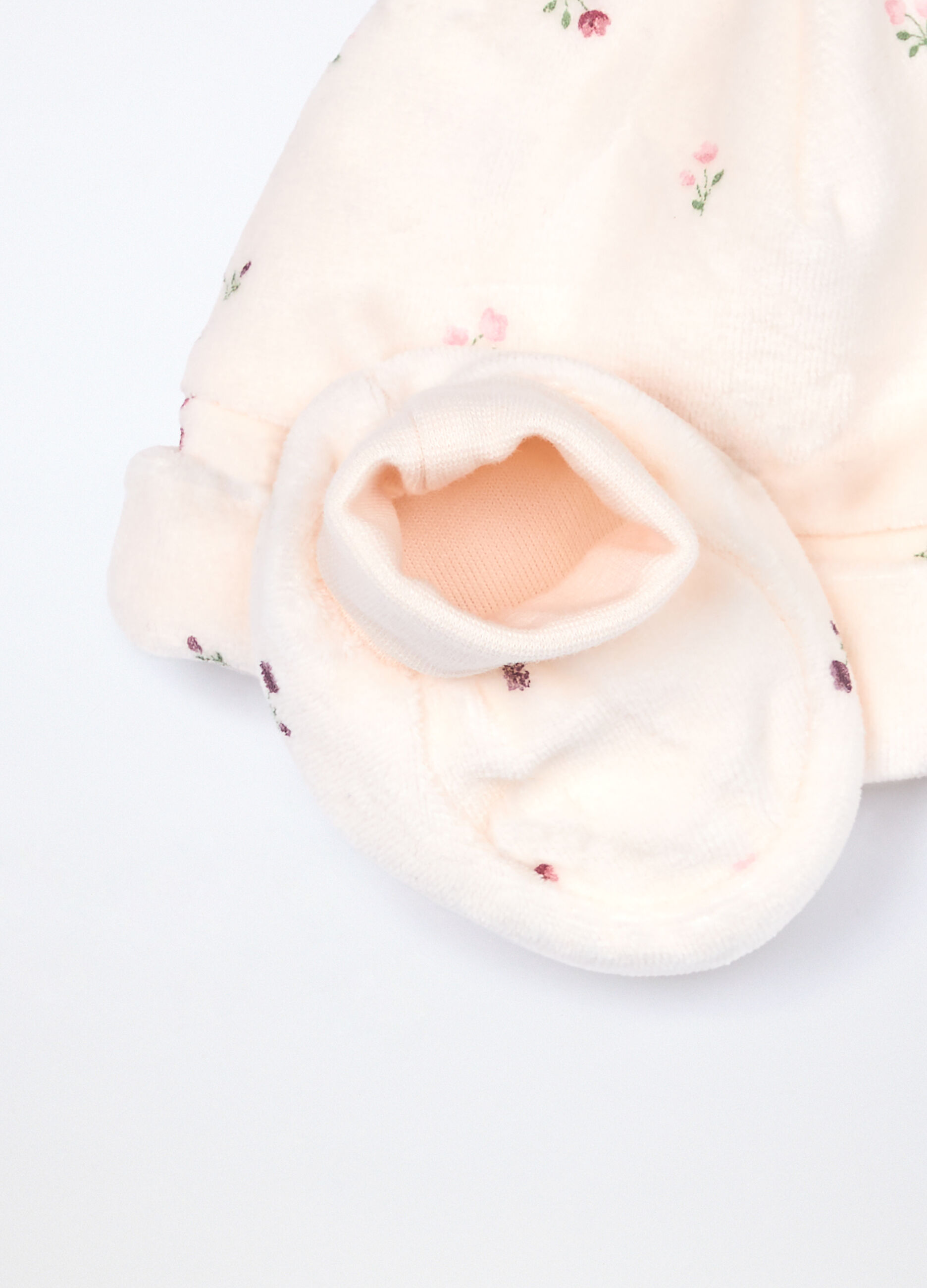 Set berretto + scarpine in puro cotone velour neonata_1