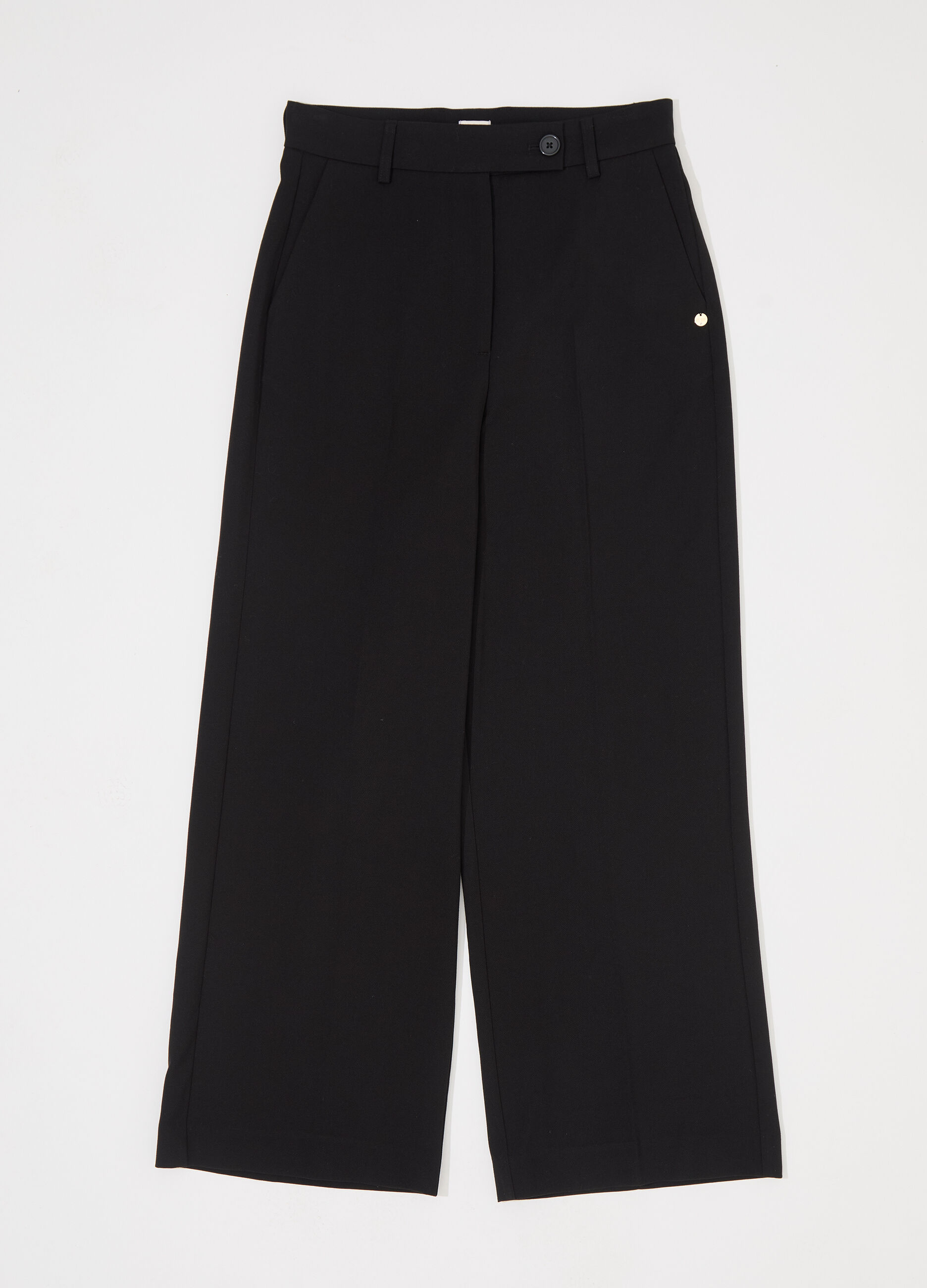 Pantalone dritto in misto lana stretch donna_4