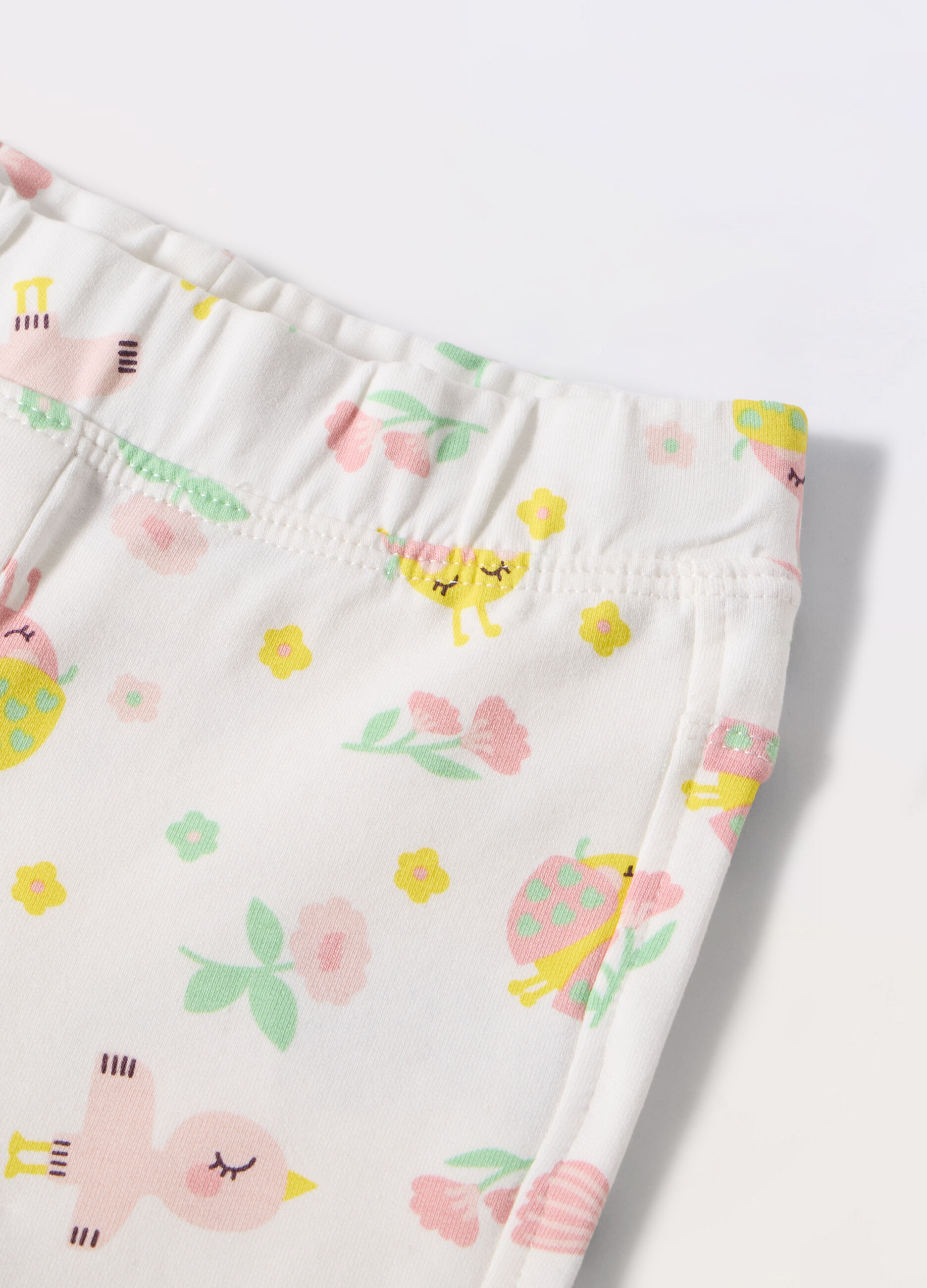 Leggings in puro cotone neonata