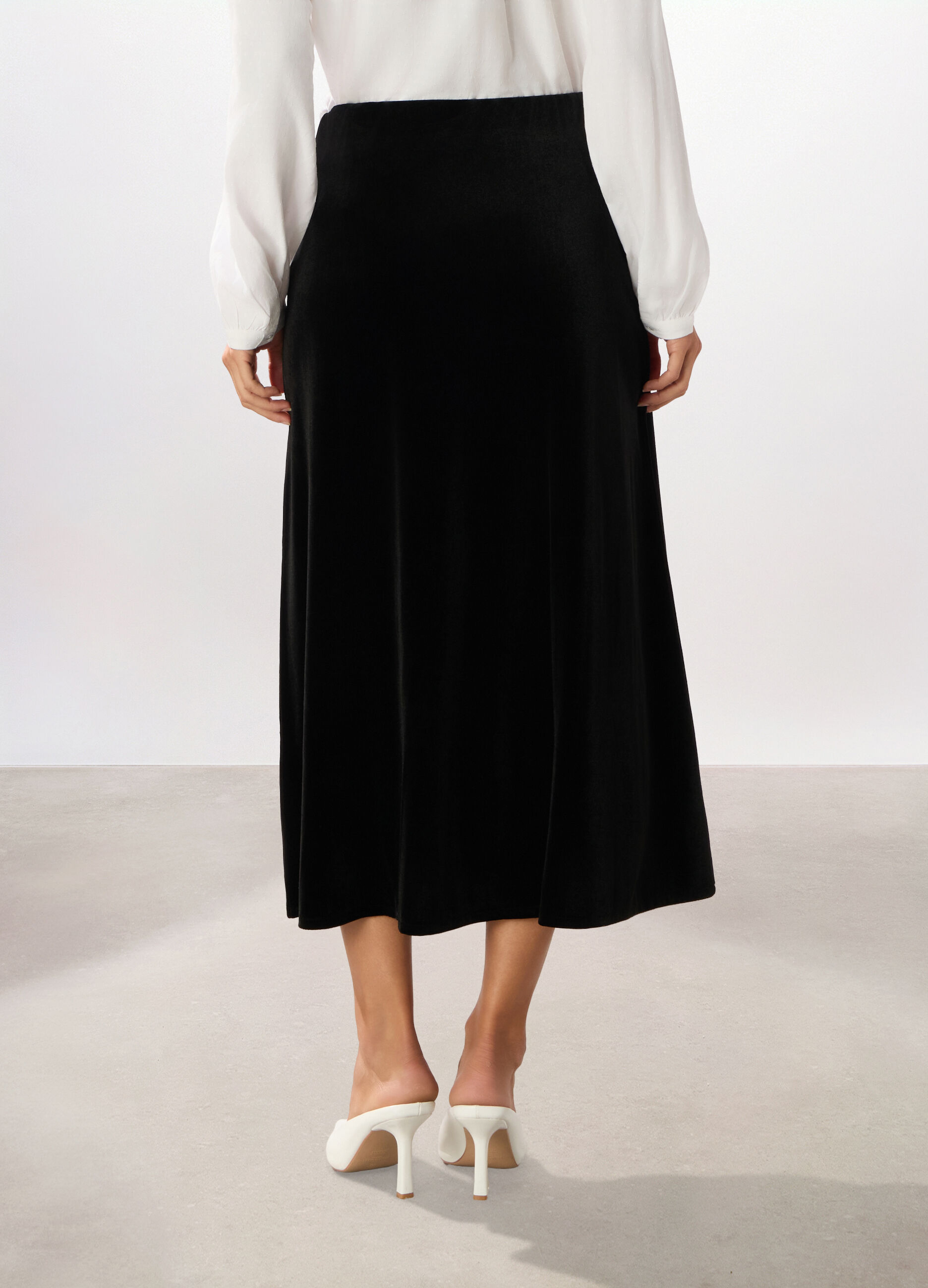 Gonna lunga in velluto donna_1