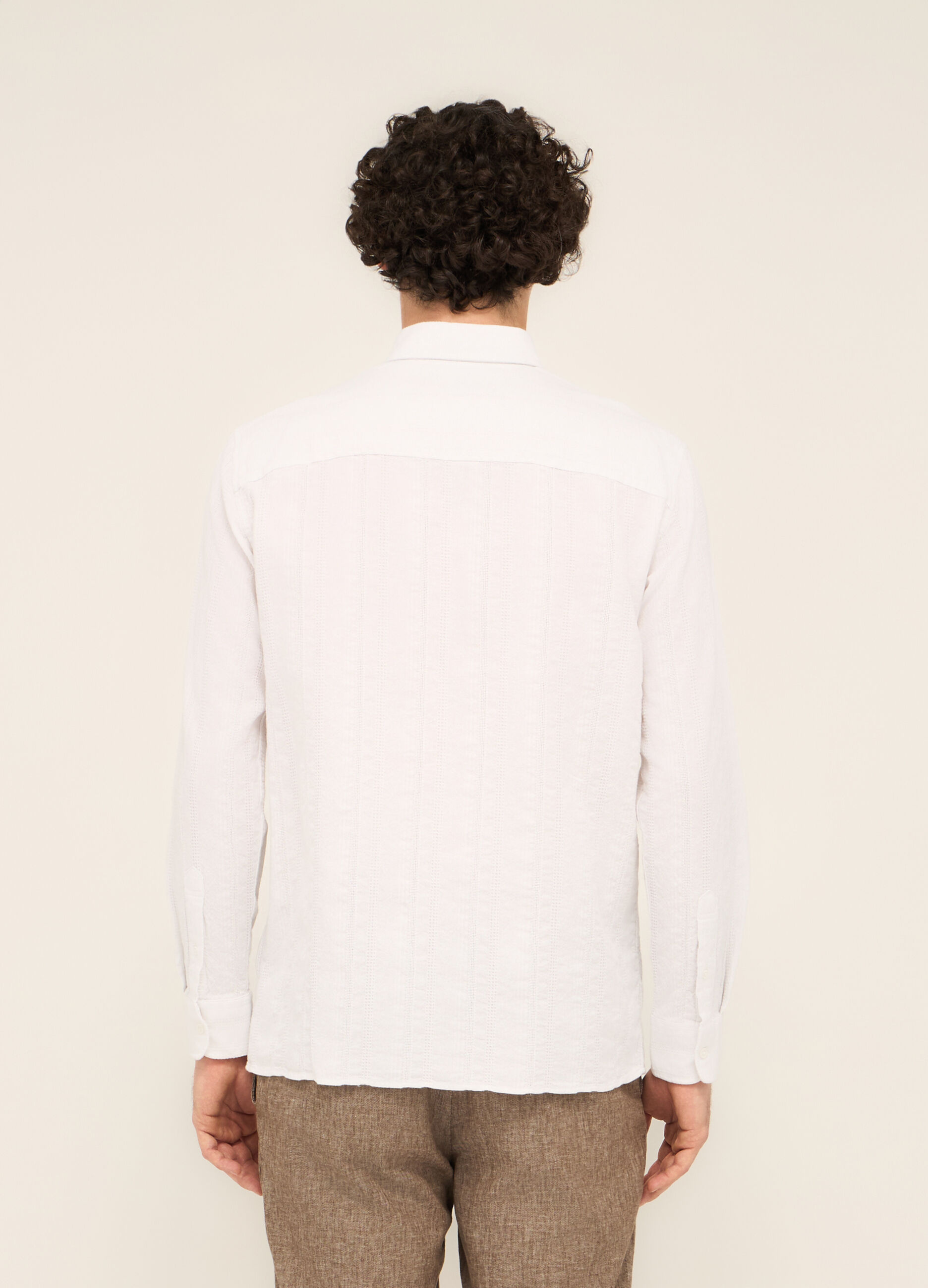 Camicia colletto button-down in cotone uomo