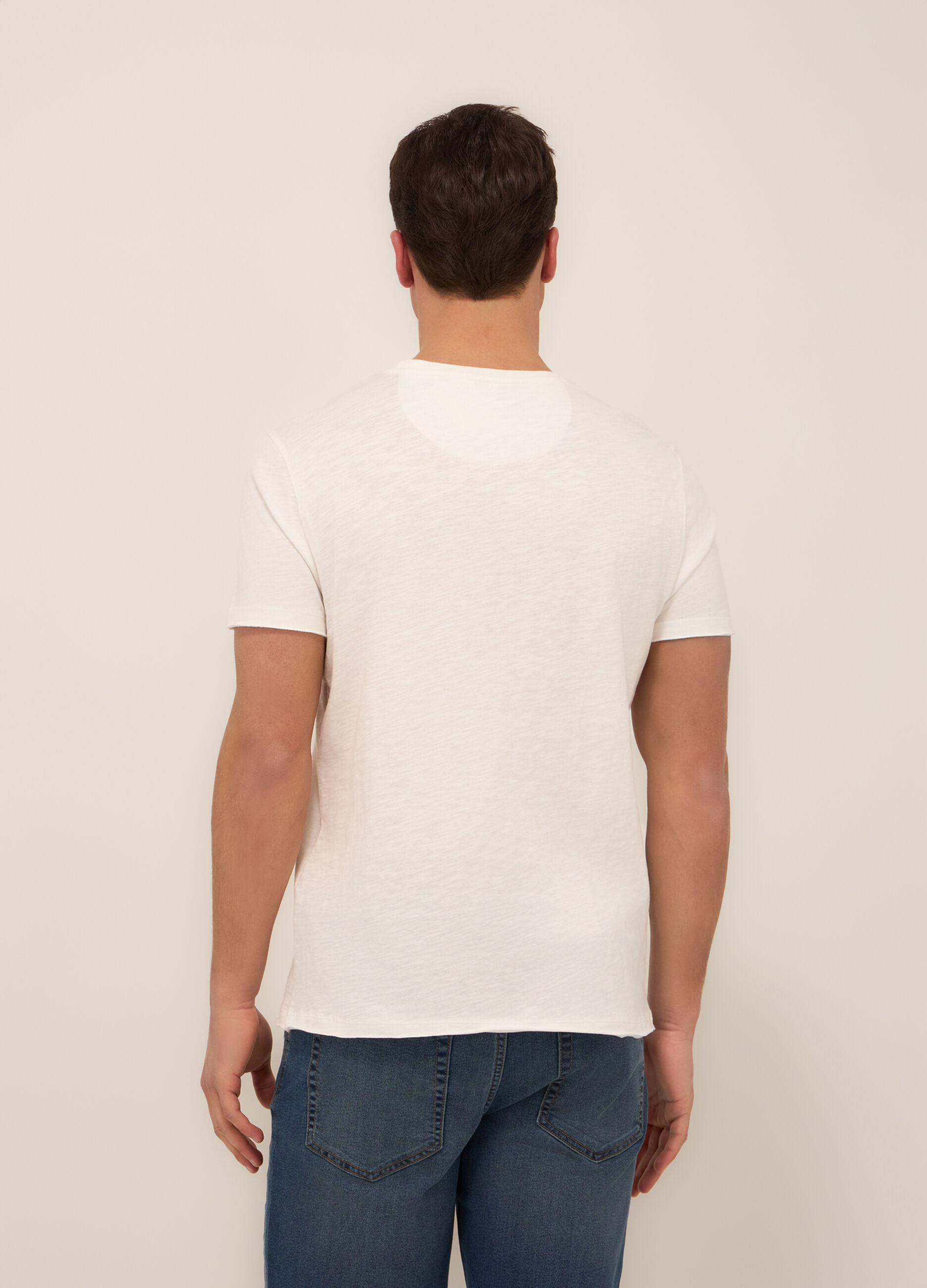 T-shirt in jersey di cotone mélange uomo_1