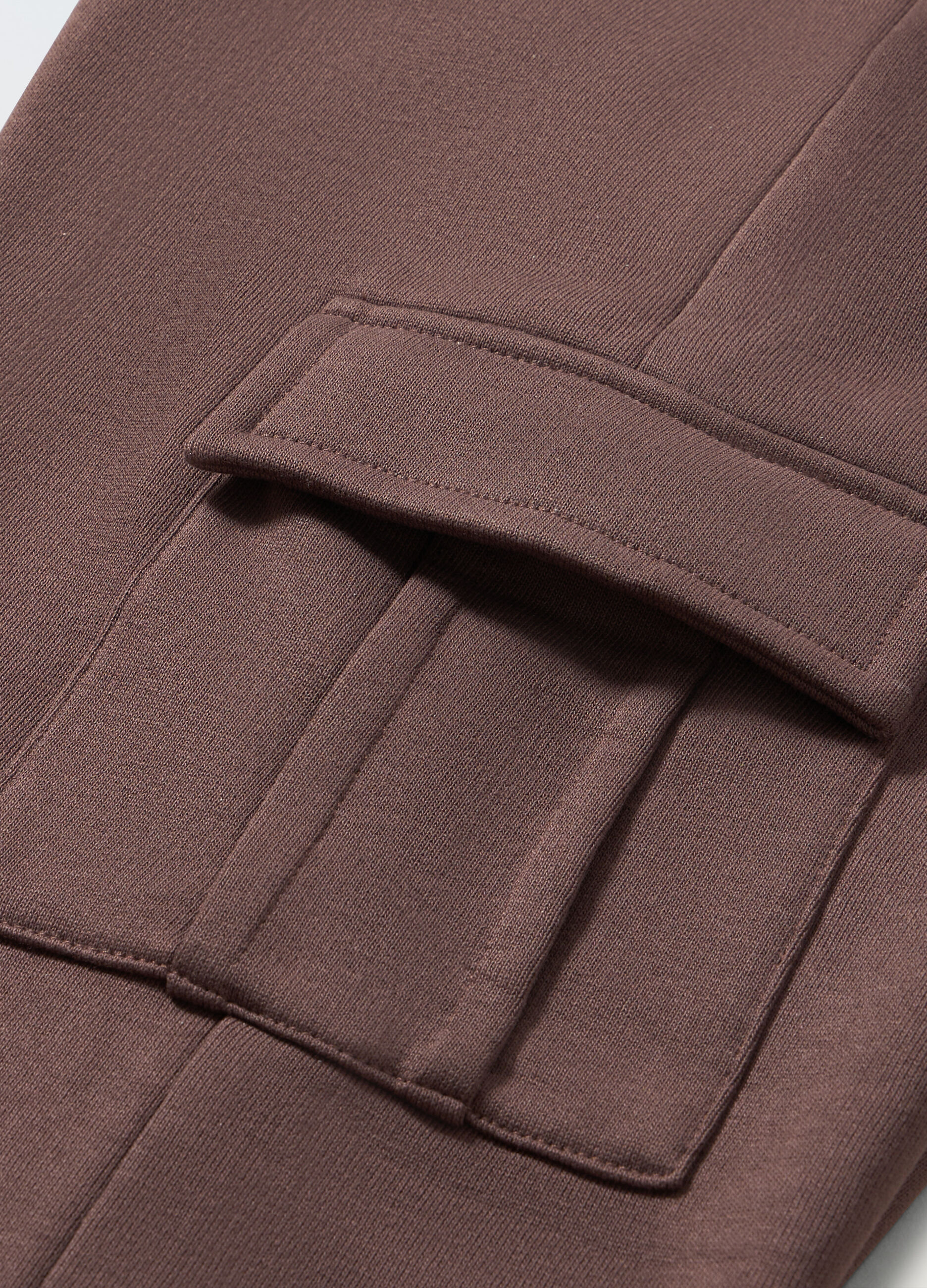 Jogger cargo in felpa di misto cotone ragazza_1