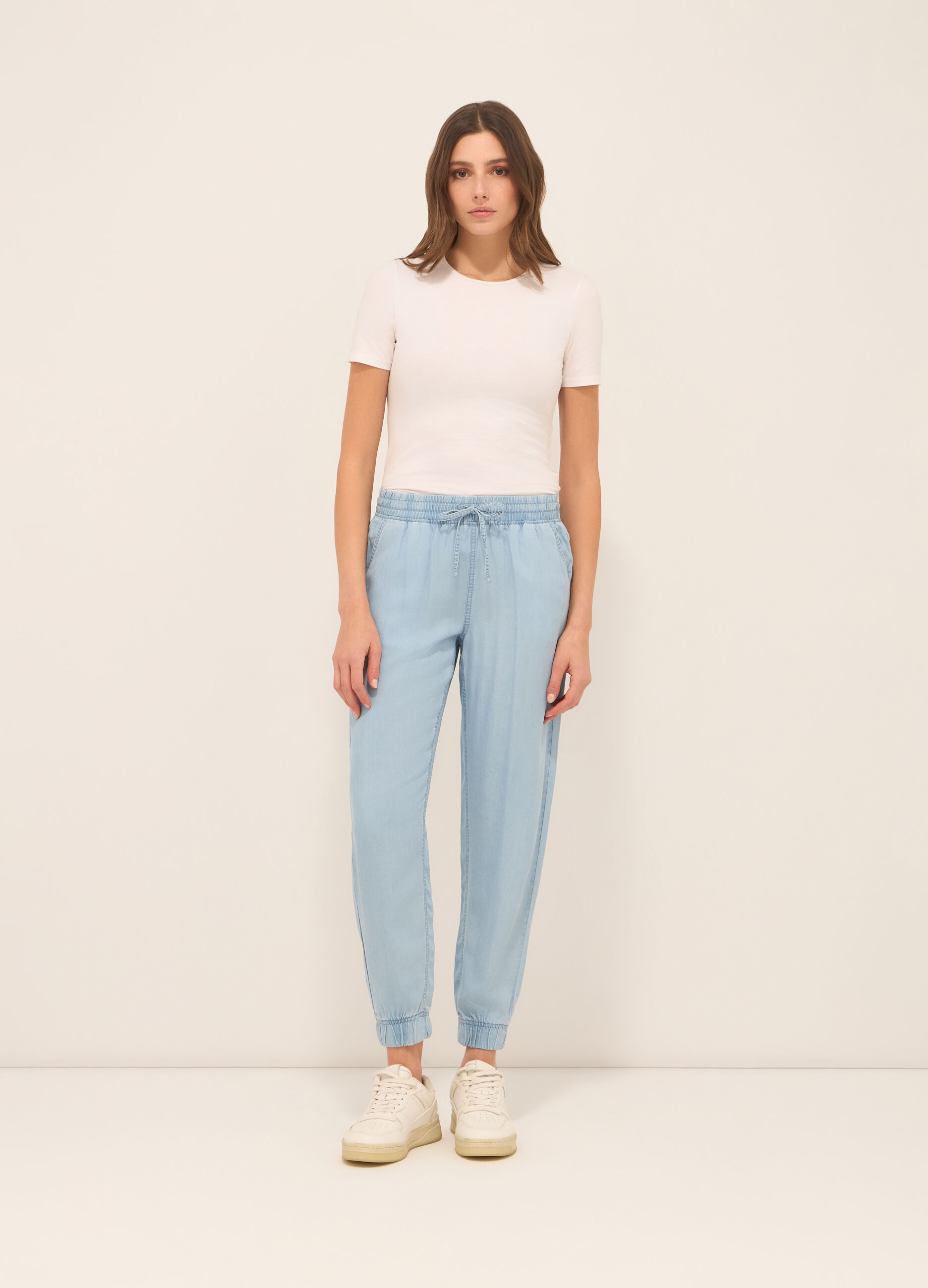 Jogger in puro lyocell donna _0