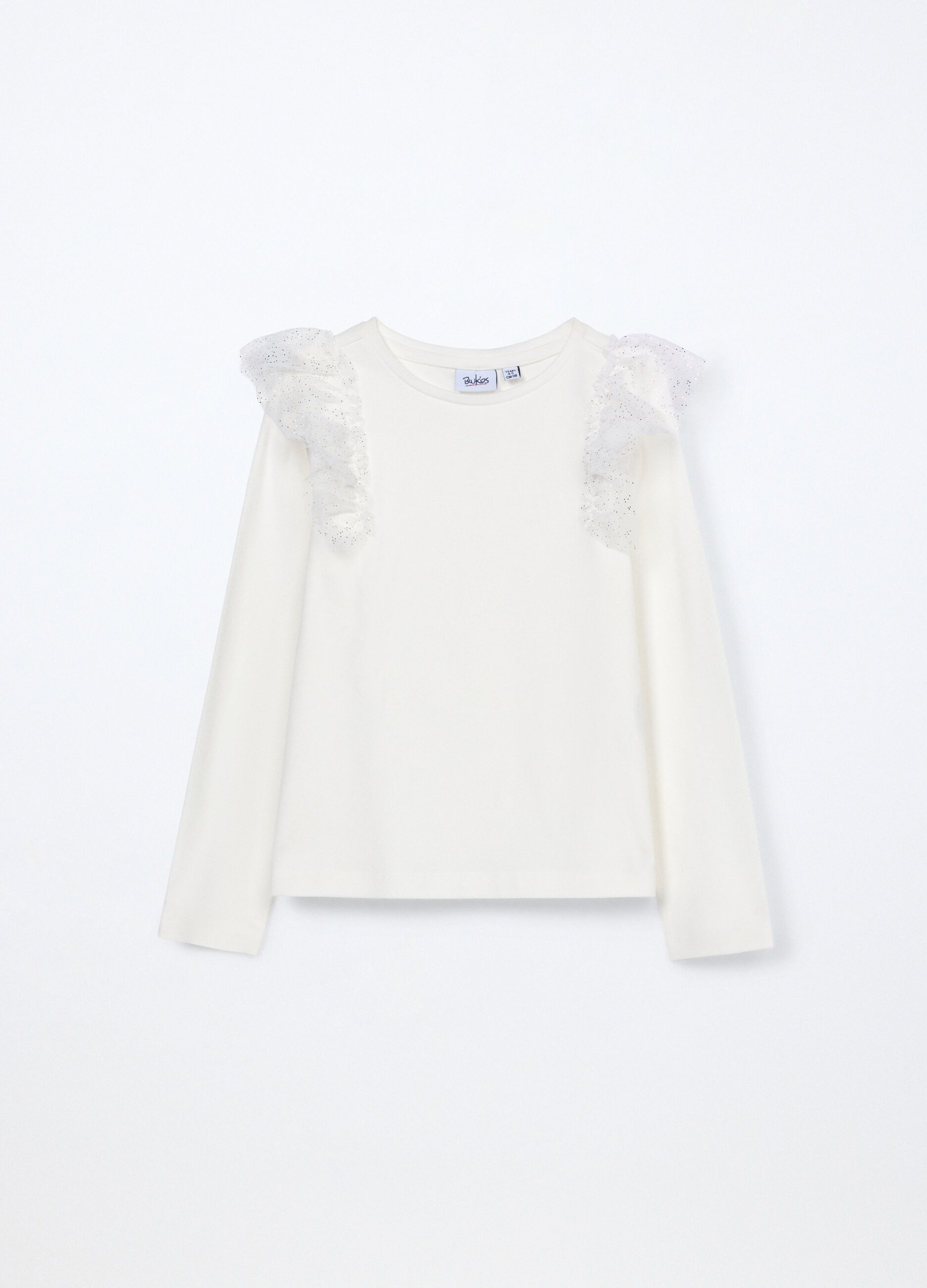 T-shirt in jersey di cotone stretch bambina_0