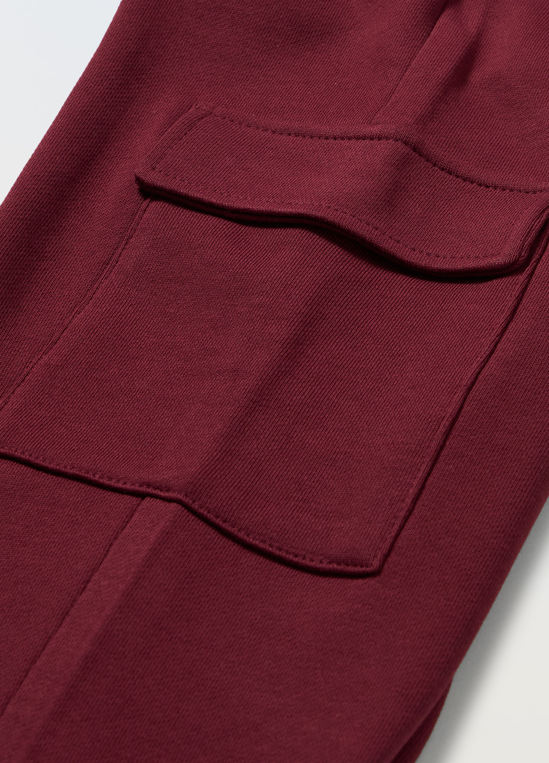 Joggers cargo in french terry di puro cotone ragazza_1