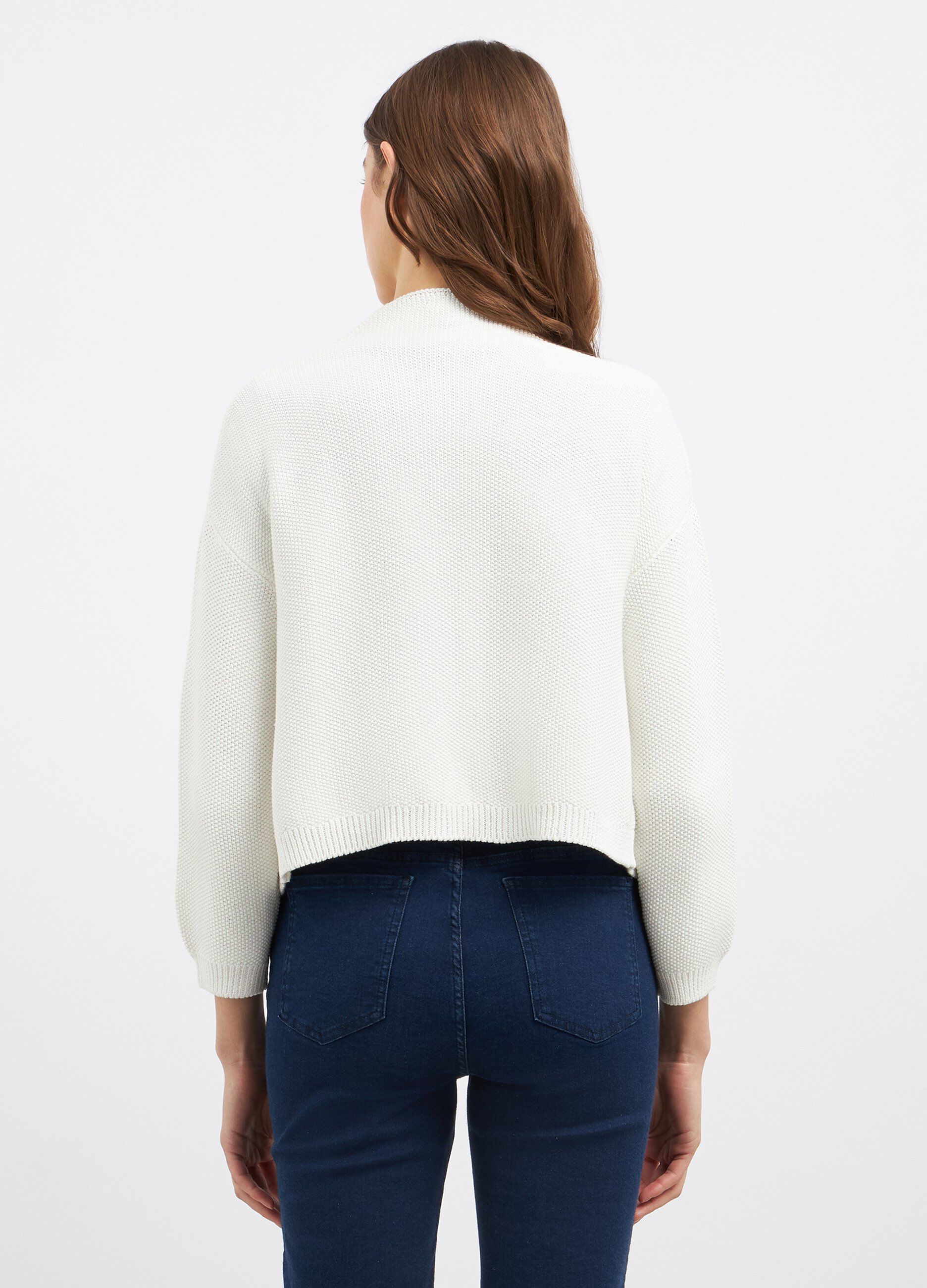 Cardigan aperto in misto cotone donna_1