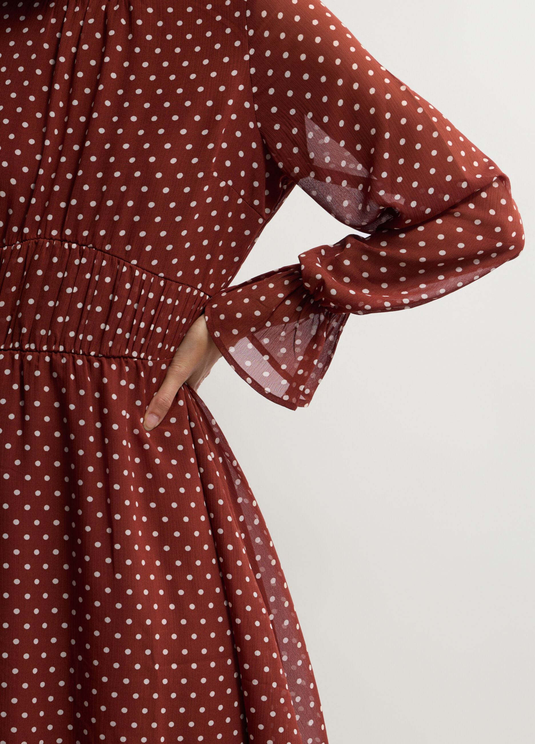 Abito corto in chiffon donna_2