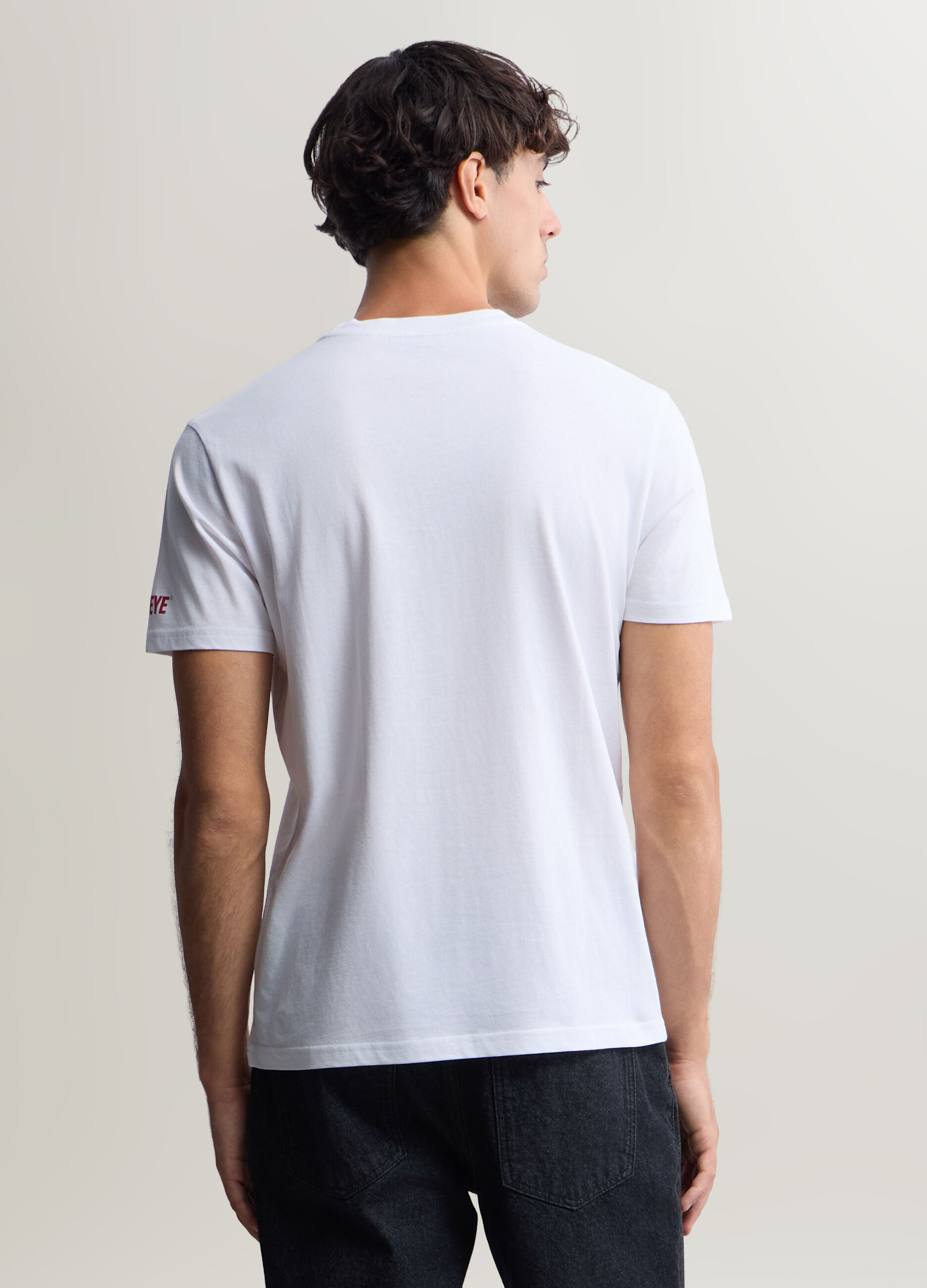T-shirt girocollo in cotone con stampa Braccio di ferro uomo_1