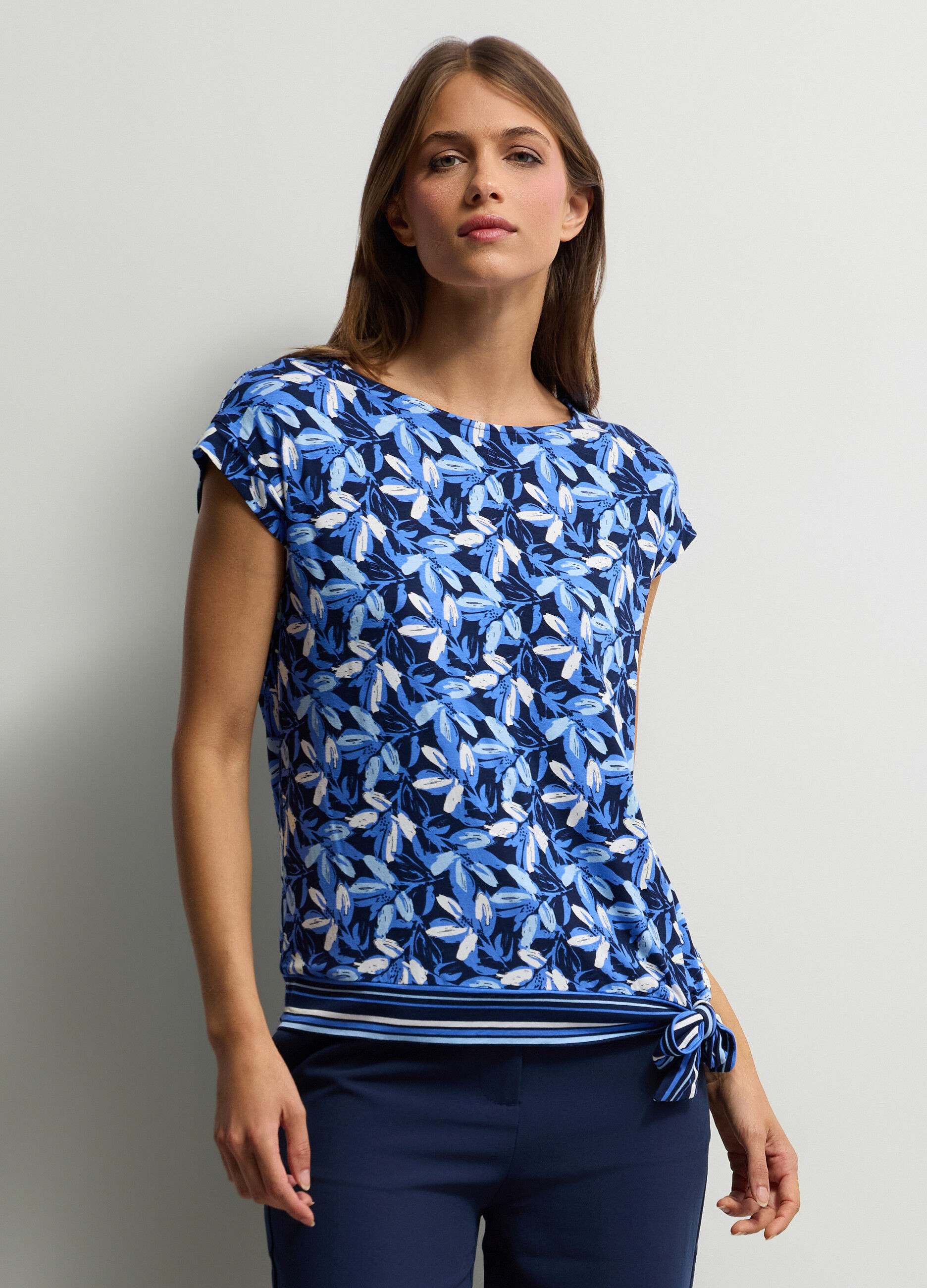 T-shirt girocollo stretch donna_0