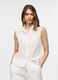 Camicia smanicata Fit Regular con collo alla francese donna_0