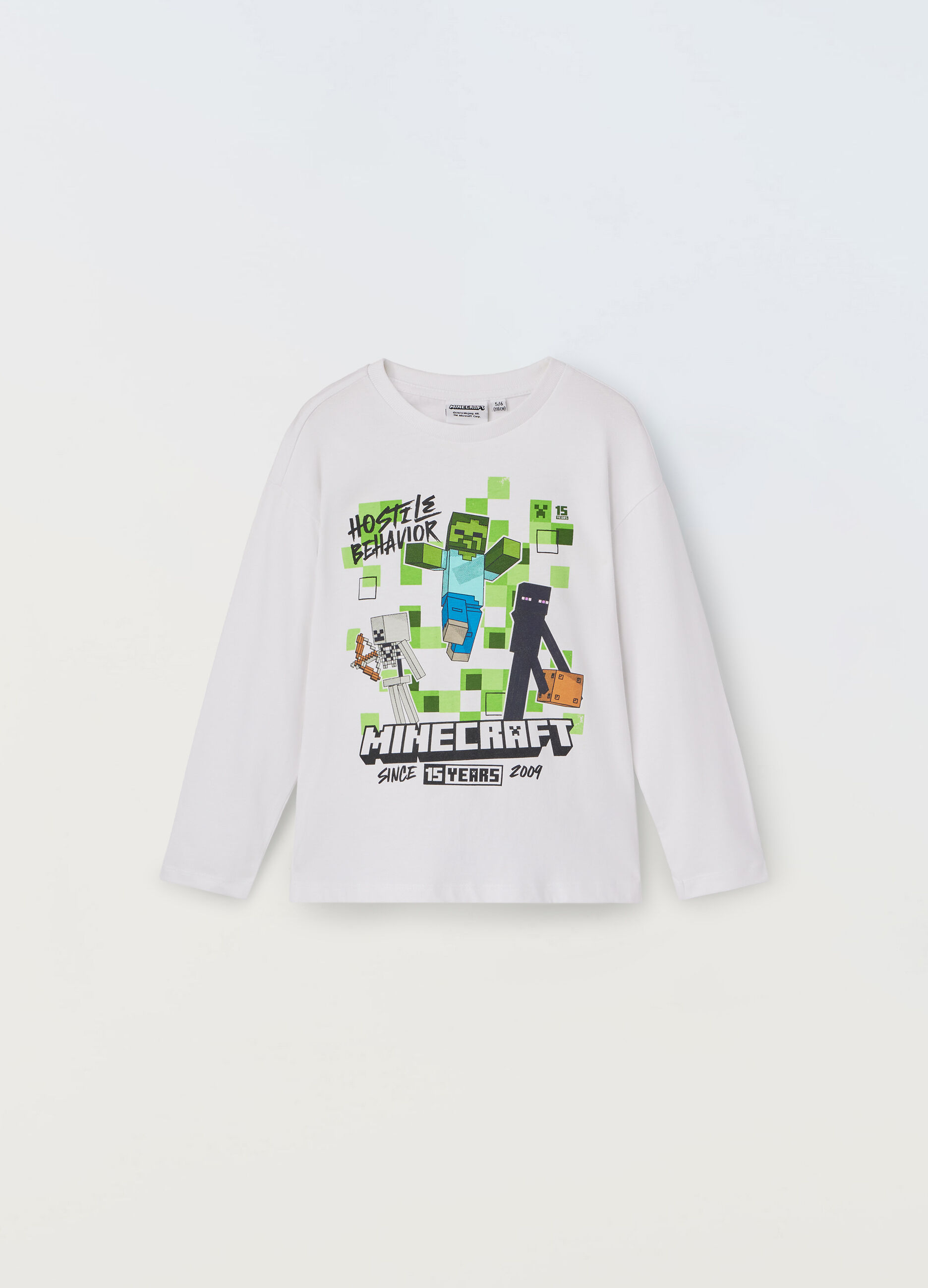 T-shirt Minecraft in puro cotone bambino_0