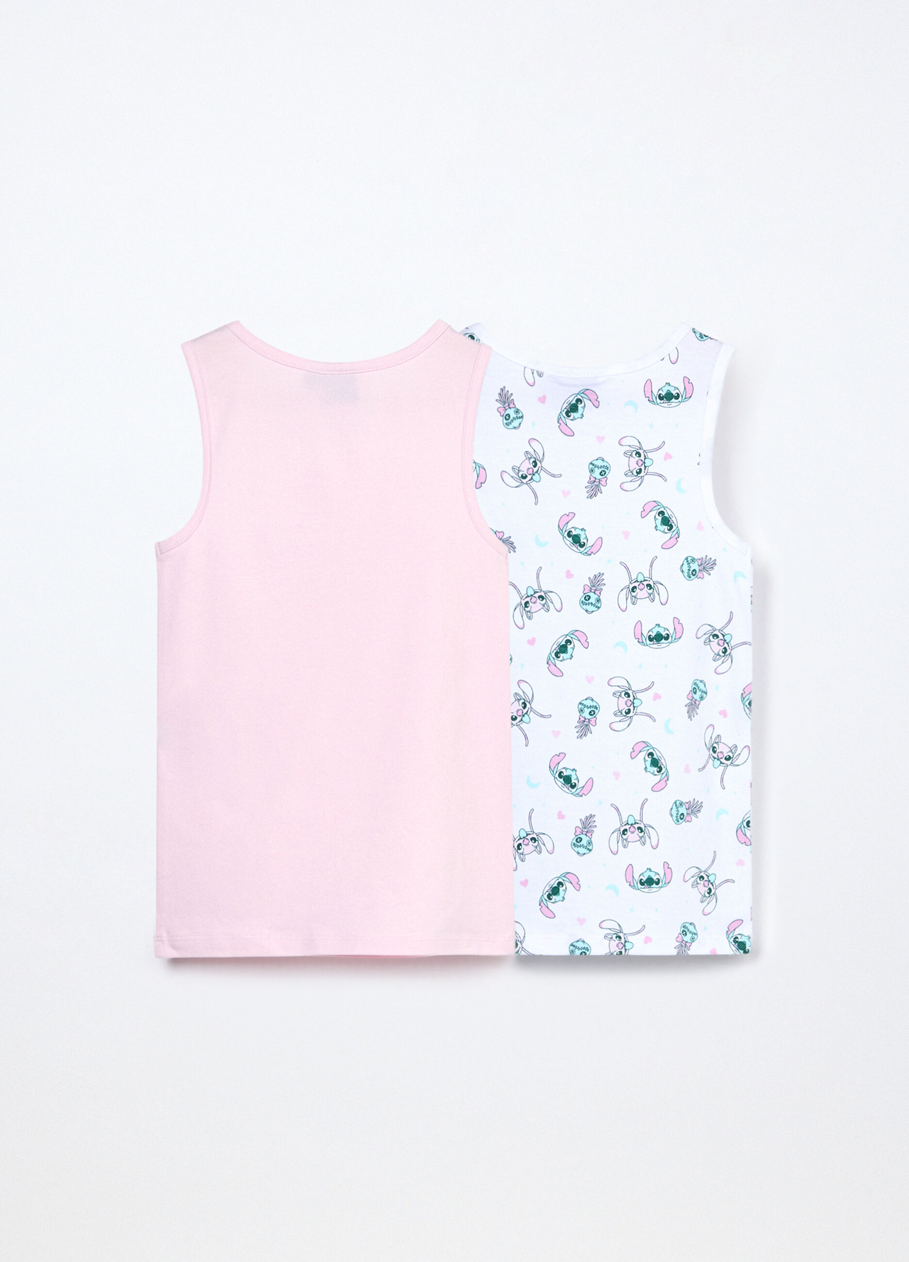Pack 2 canotte in jersey di cotone stretch bambina_1