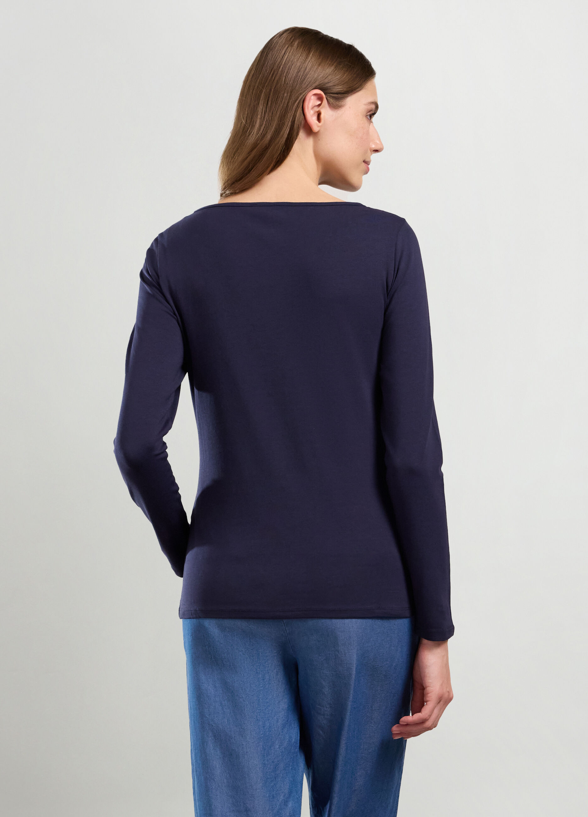 T-shirt in cotone stretch donna_1
