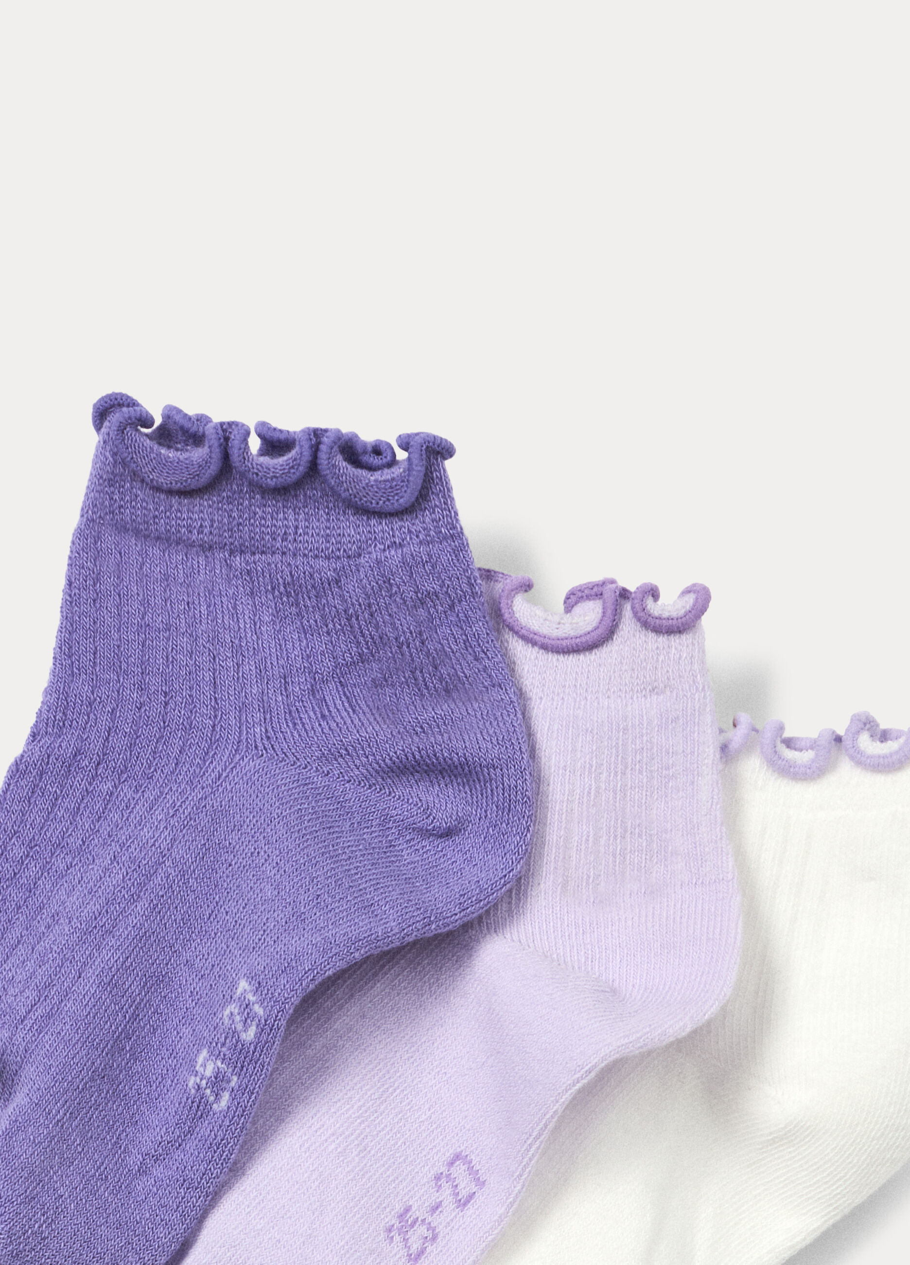 Pack 3 calze corte in costina misto cotone_2