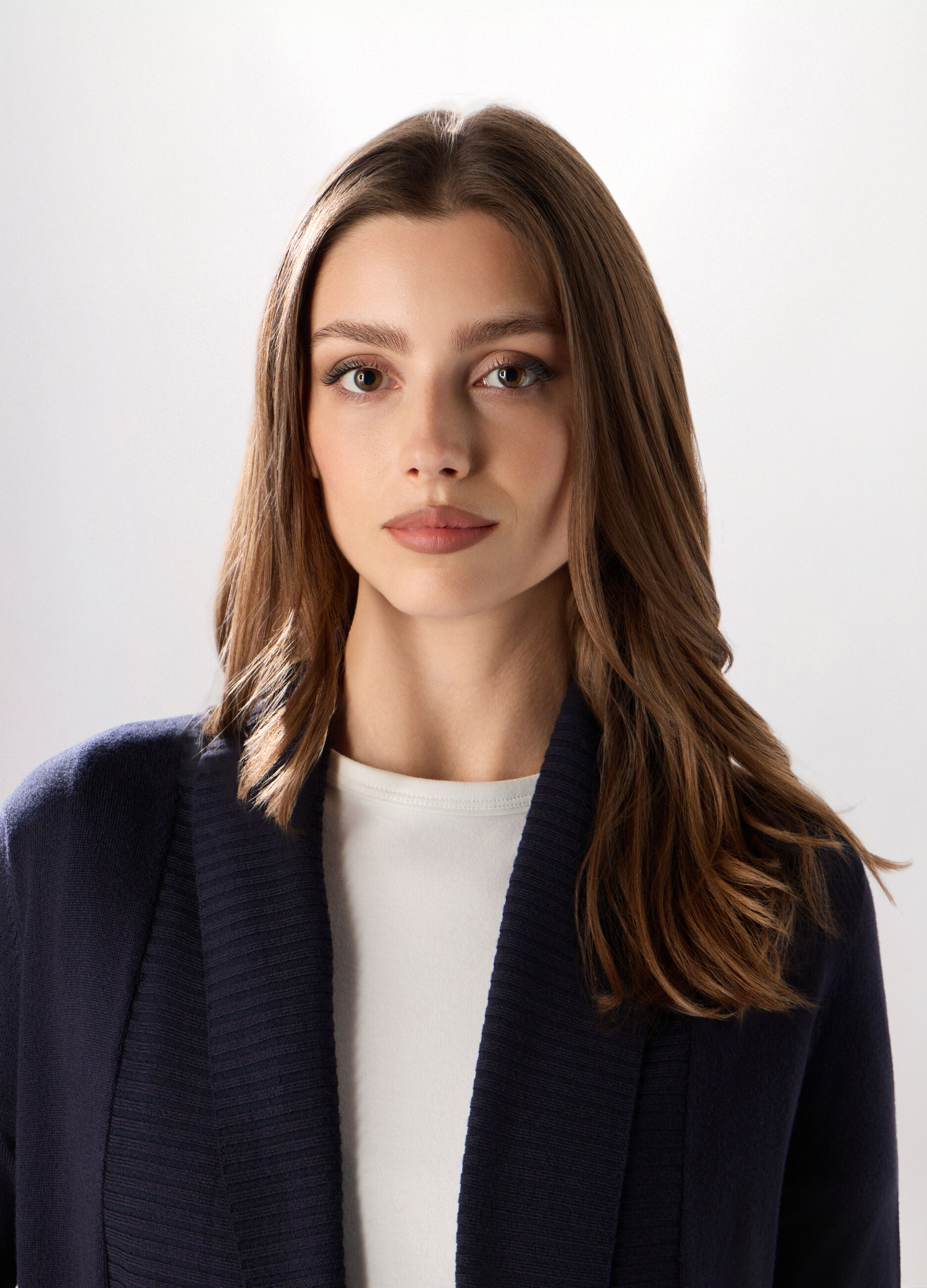 Cardigan aperto in misto viscosa donna_2
