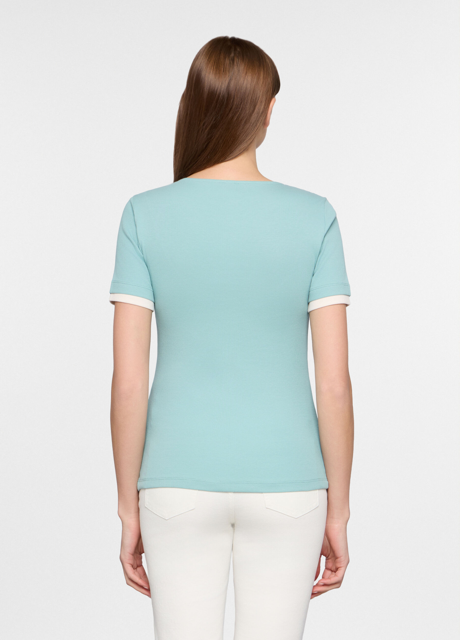 T-shirt girocollo stretch donna_1