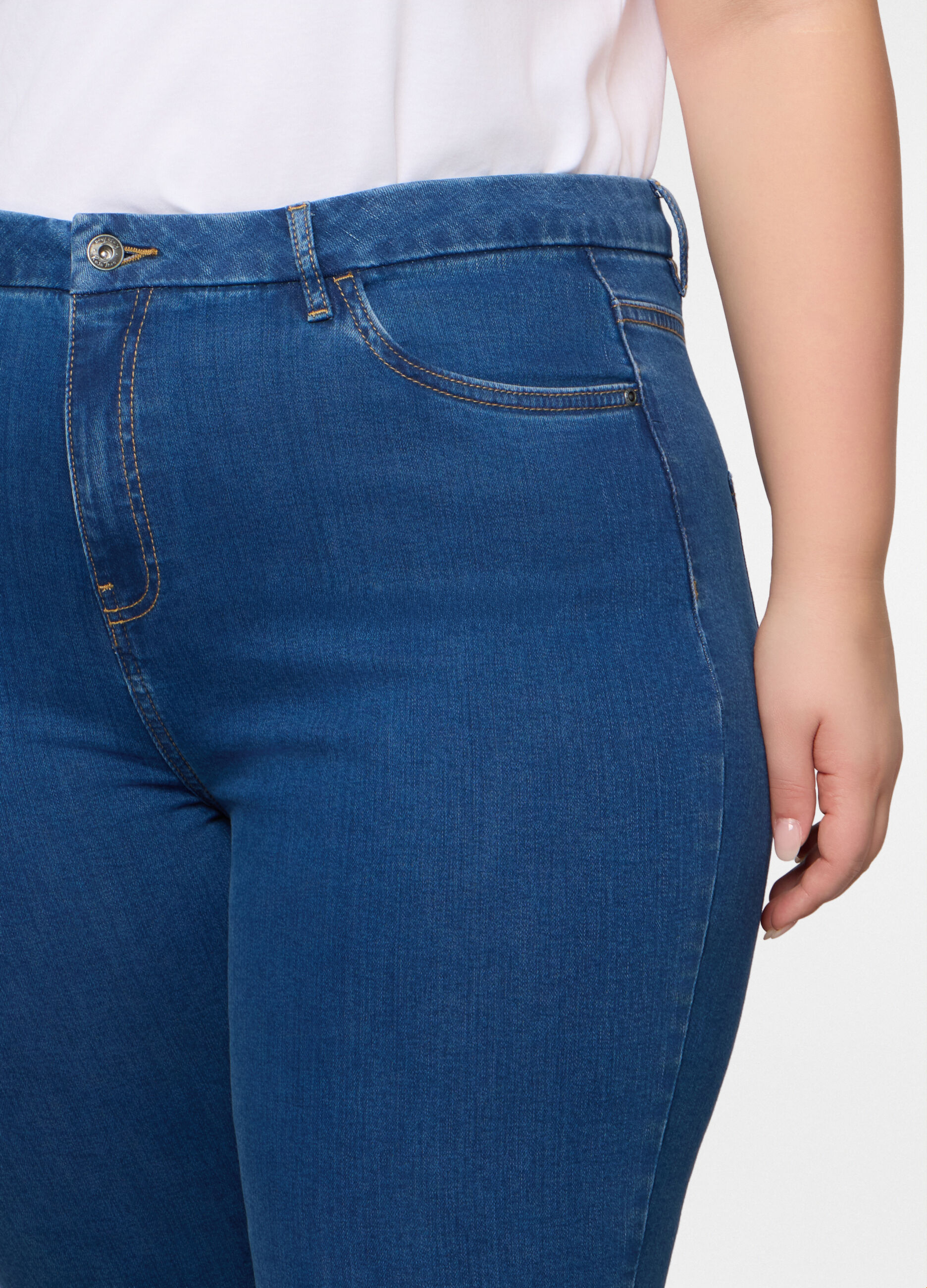 Pantaloni regular fit in comfort stretch denim donna curvy_3