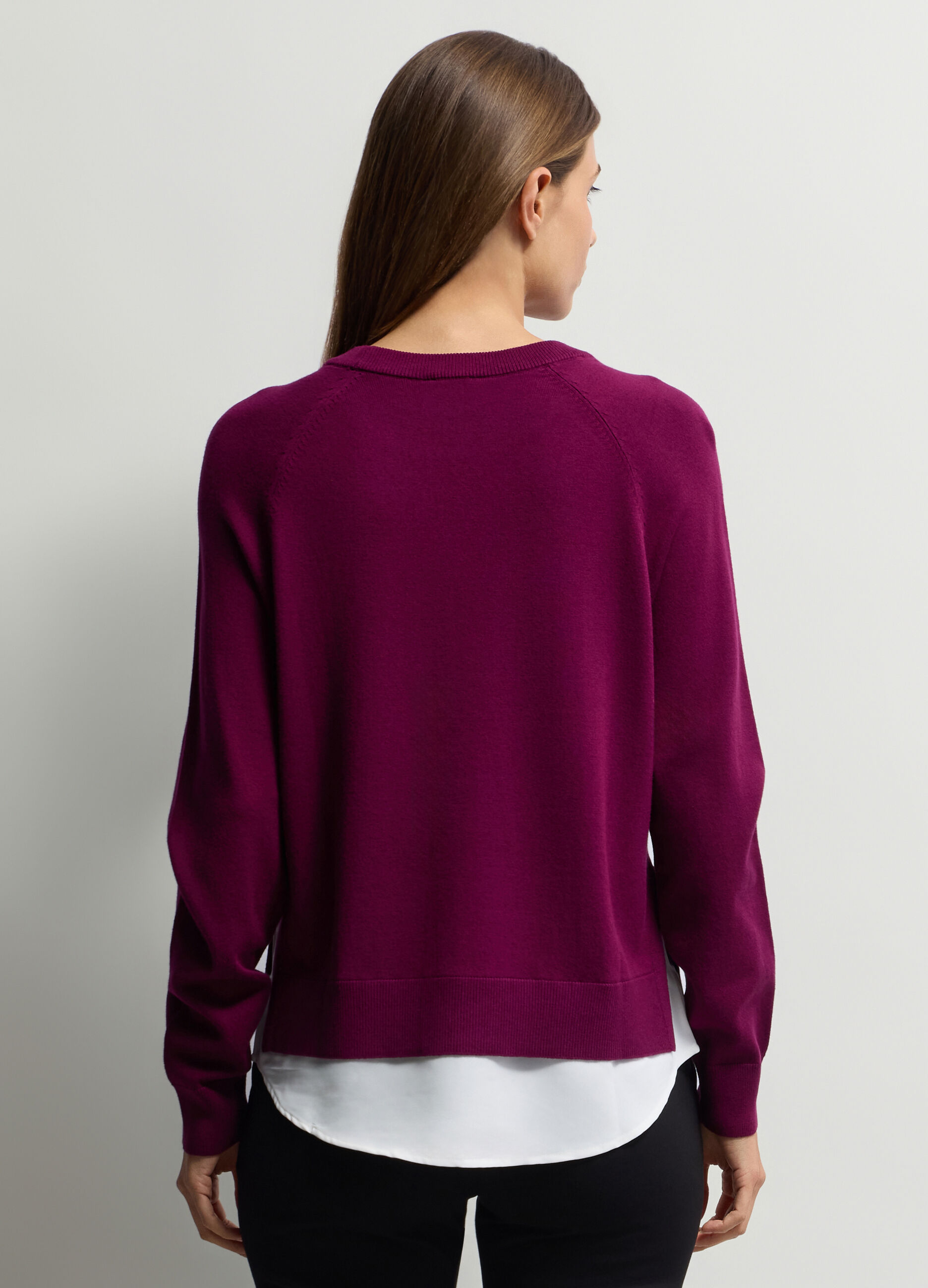 Maglia girocollo rasata donna_1