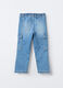 Pantaloni cargo in denim misto cotone stretch Straight Fit bambino_1