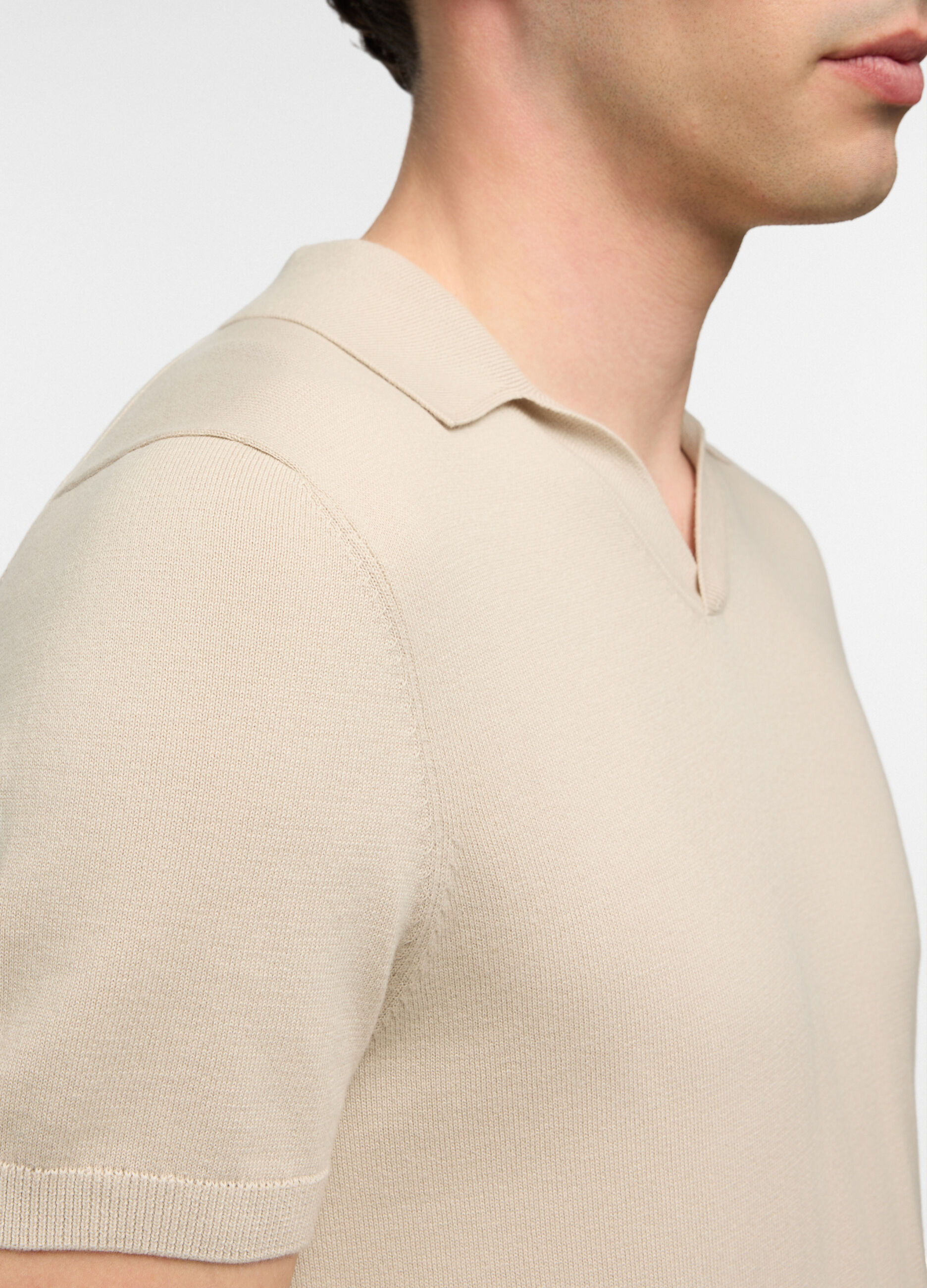 Polo a maniche corte senza bottoni uomo_2