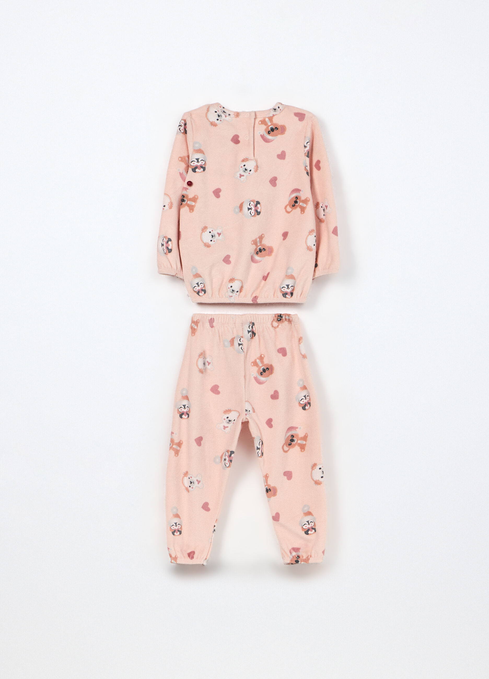 Set pigiama misto cotone velour neonata_1